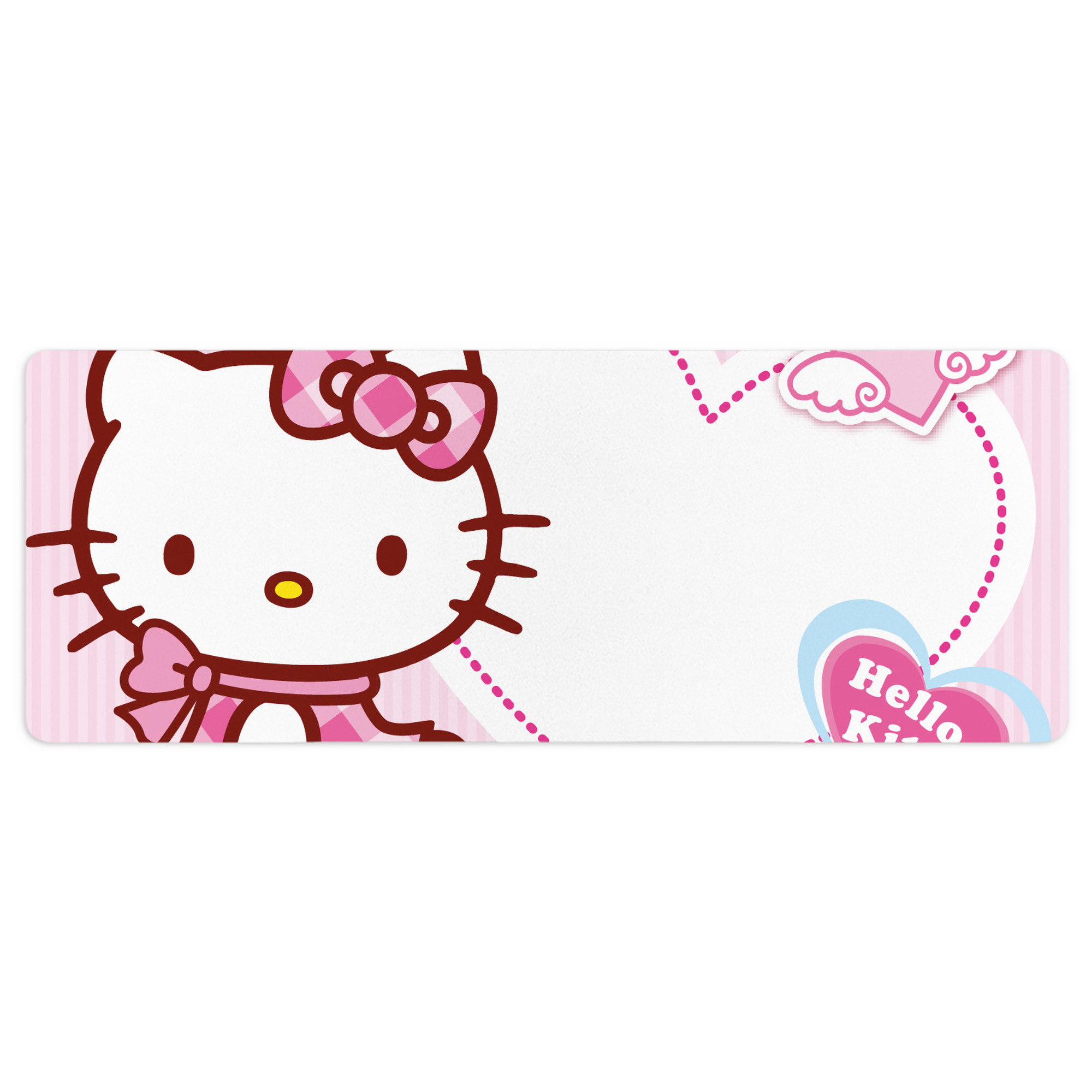 （画像用） Hello Kitty ハローキティ ステッチ加工 大判デスクマット／滑り止めマウスパッド