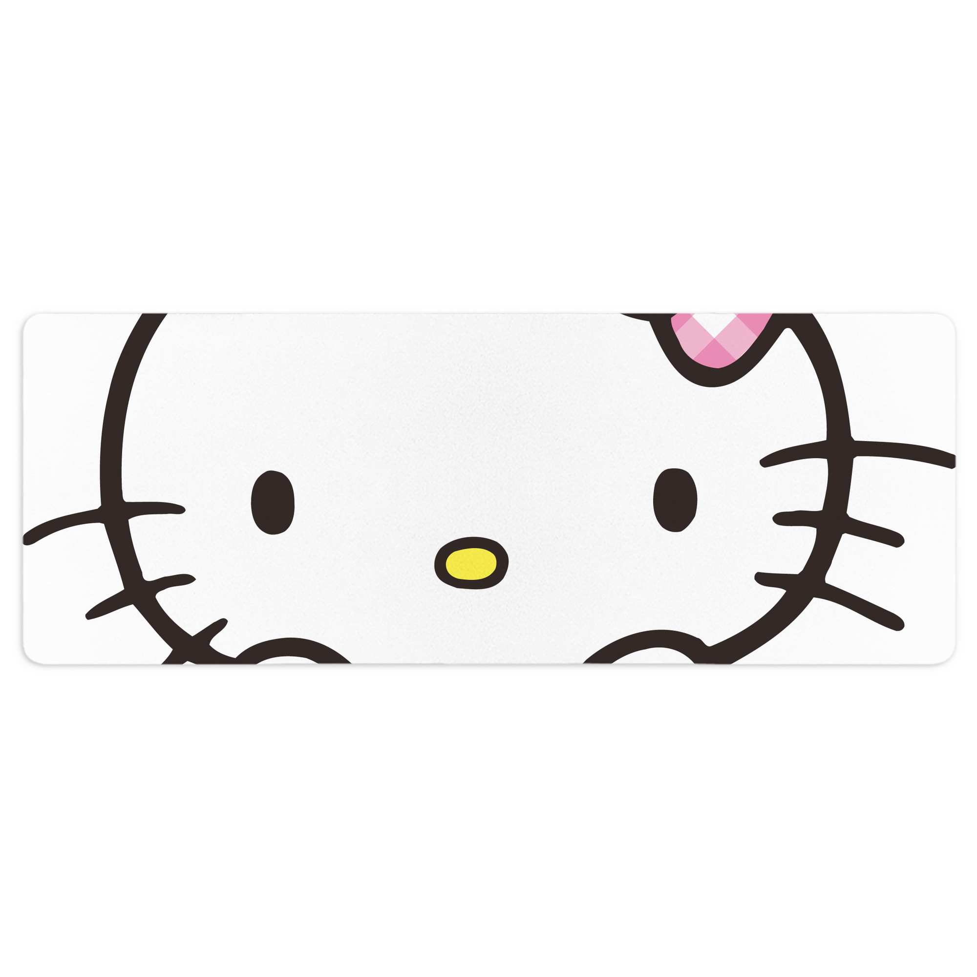（画像用） Hello Kitty ハローキティ ステッチ加工 大判デスクマット／滑り止めマウスパッド