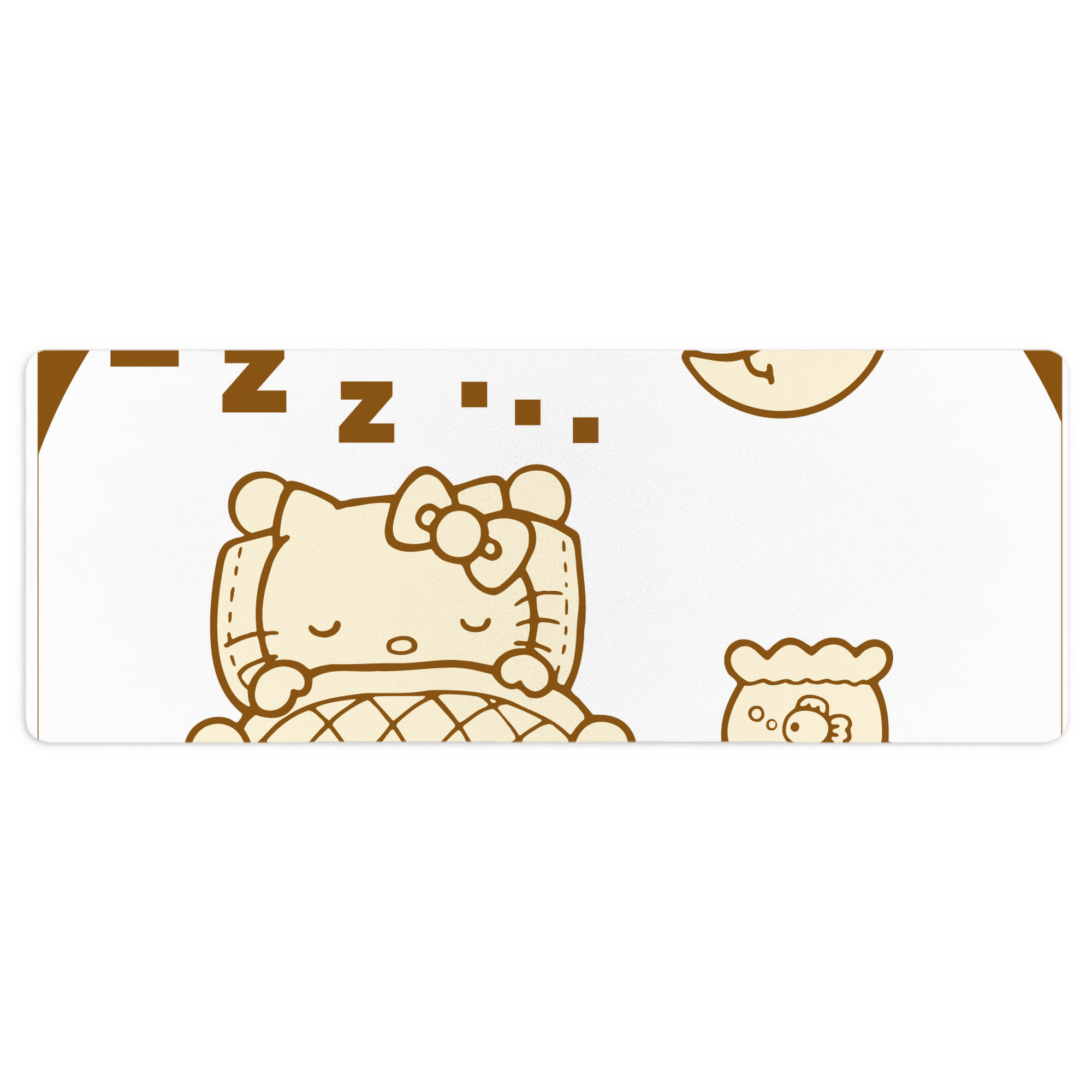 （画像用） Hello Kitty ハローキティ ステッチ加工 大判デスクマット／滑り止めマウスパッド
