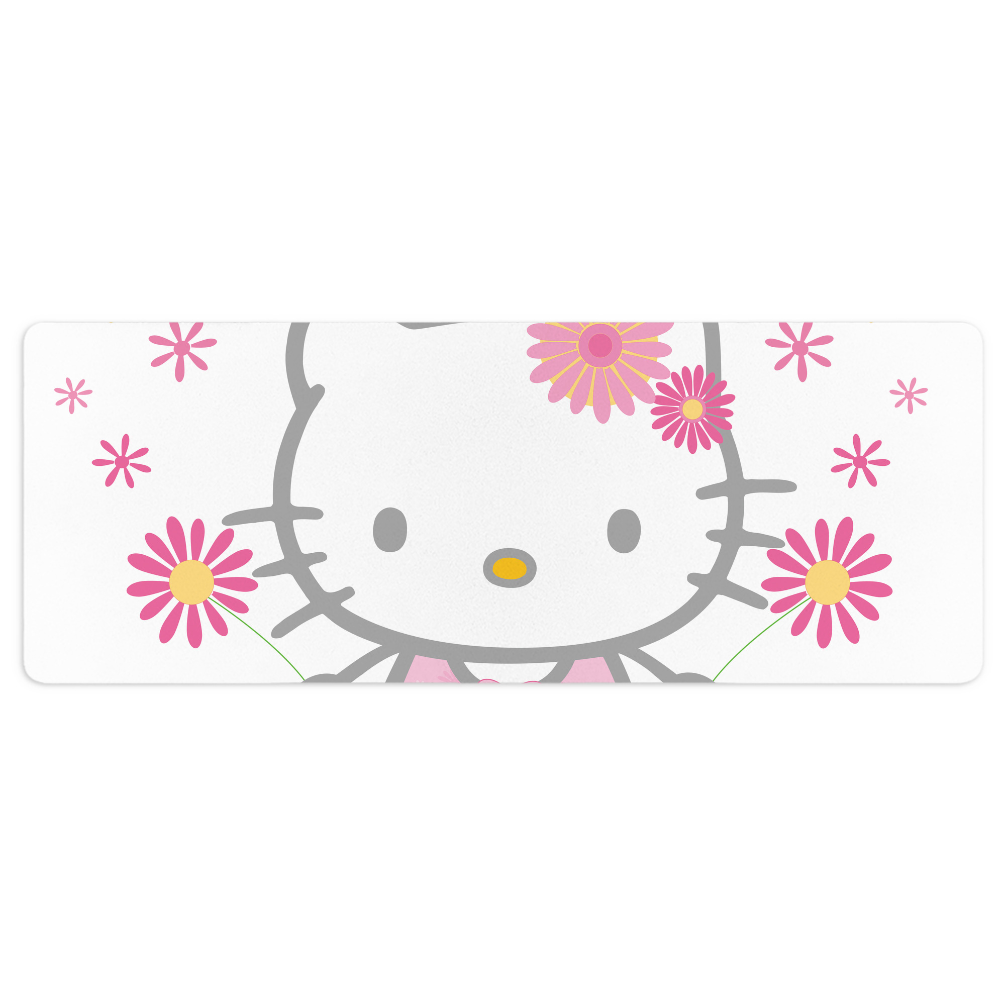 （画像用） Hello Kitty ハローキティ ステッチ加工 大判デスクマット／滑り止めマウスパッド