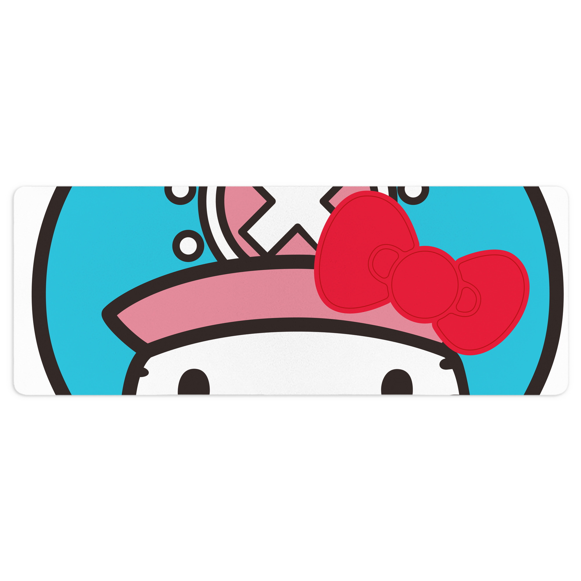（画像用） Hello Kitty ハローキティ ステッチ加工 大判デスクマット／滑り止めマウスパッド