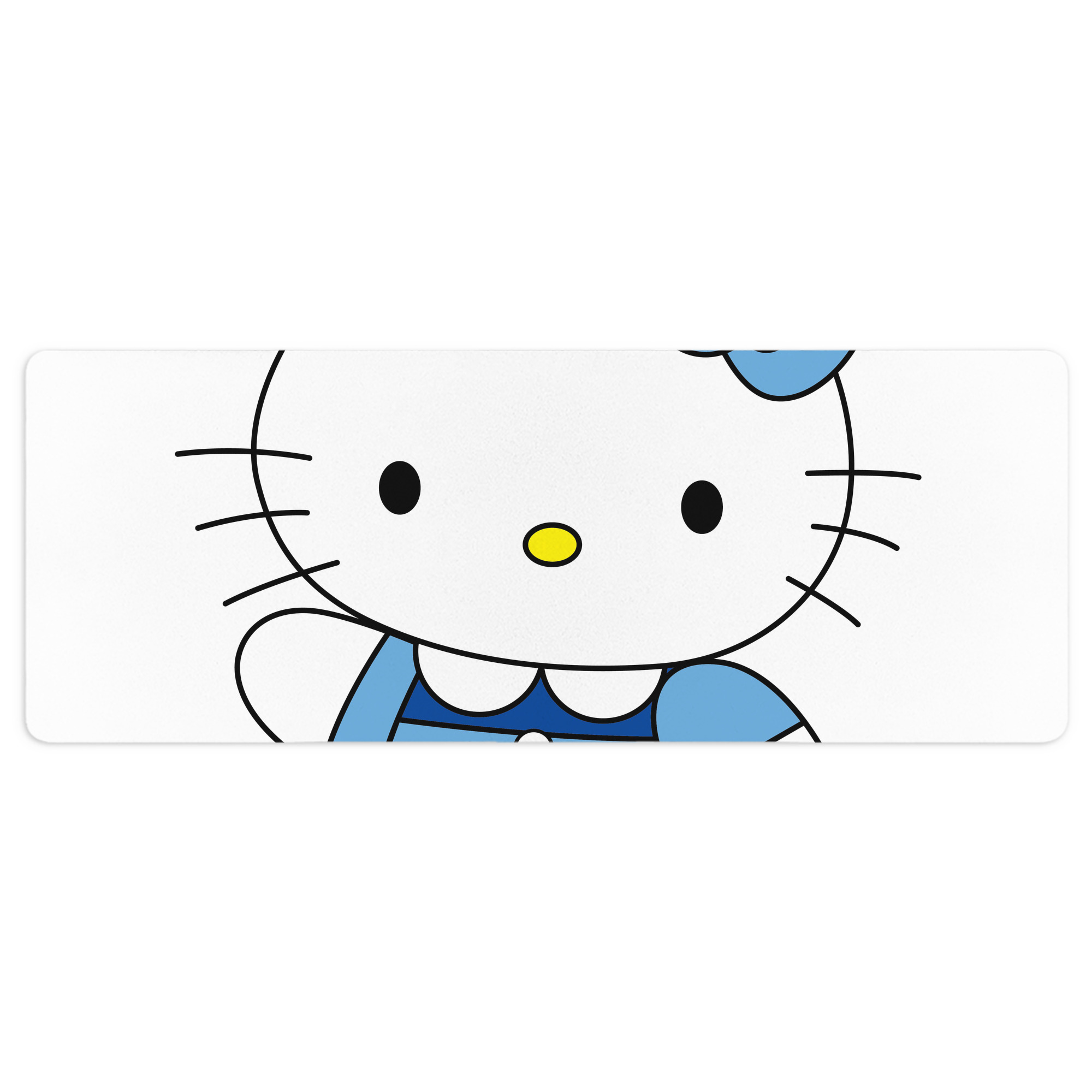 （画像用） Hello Kitty ハローキティ ステッチ加工 大判デスクマット／滑り止めマウスパッド