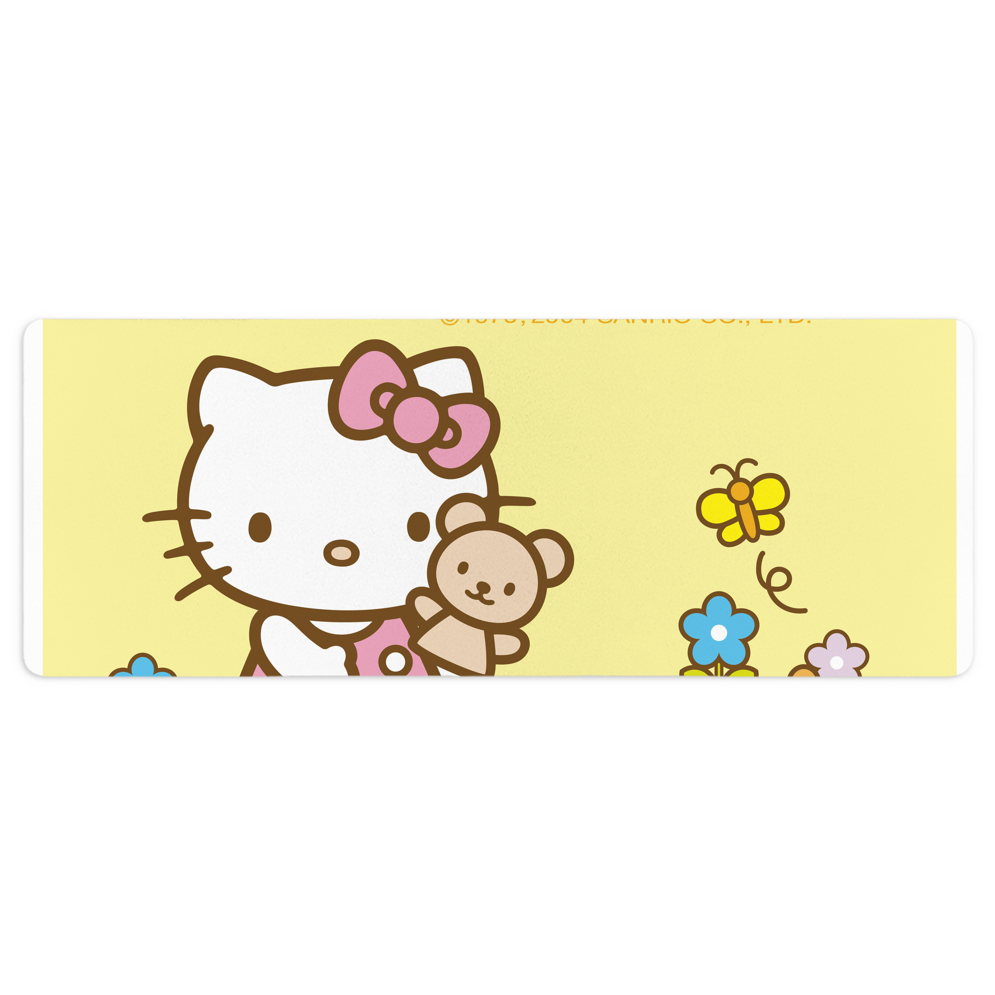 （画像用） Hello Kitty ハローキティ ステッチ加工 大判デスクマット／滑り止めマウスパッド