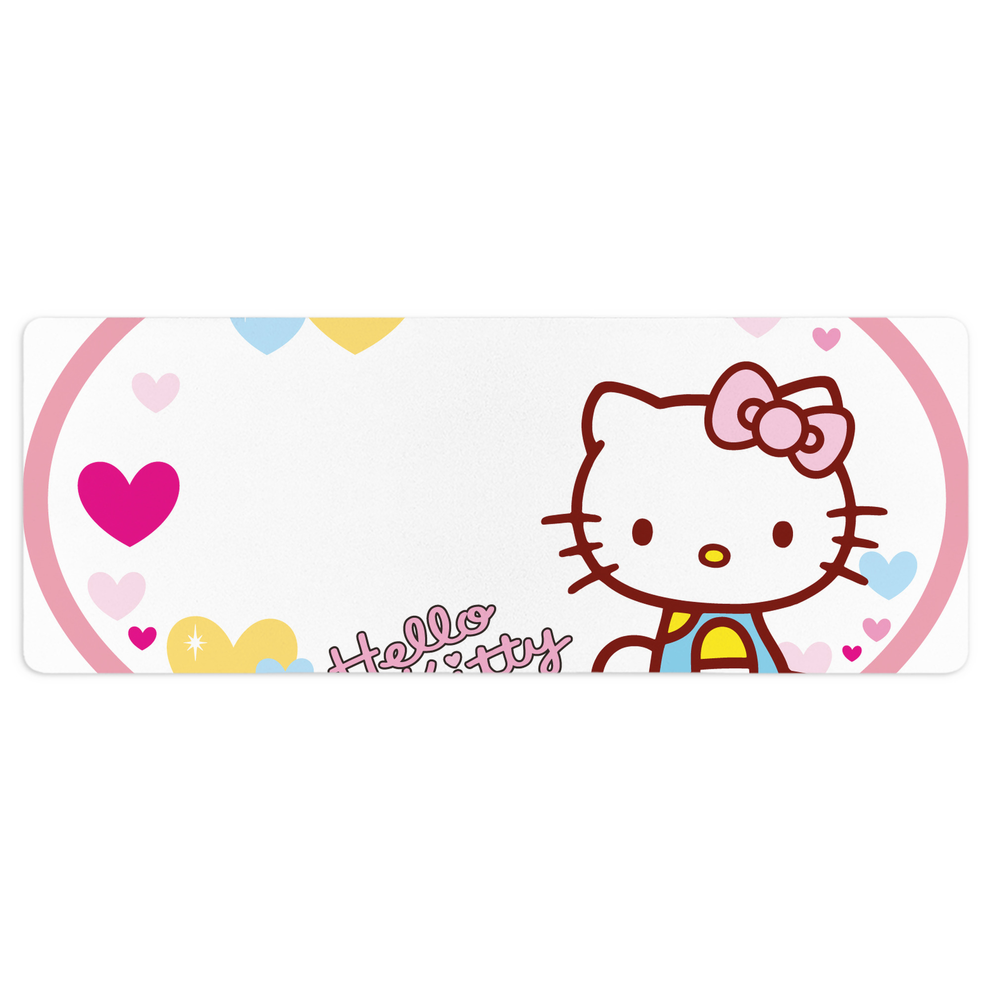 （画像用） Hello Kitty ハローキティ ステッチ加工 大判デスクマット／滑り止めマウスパッド