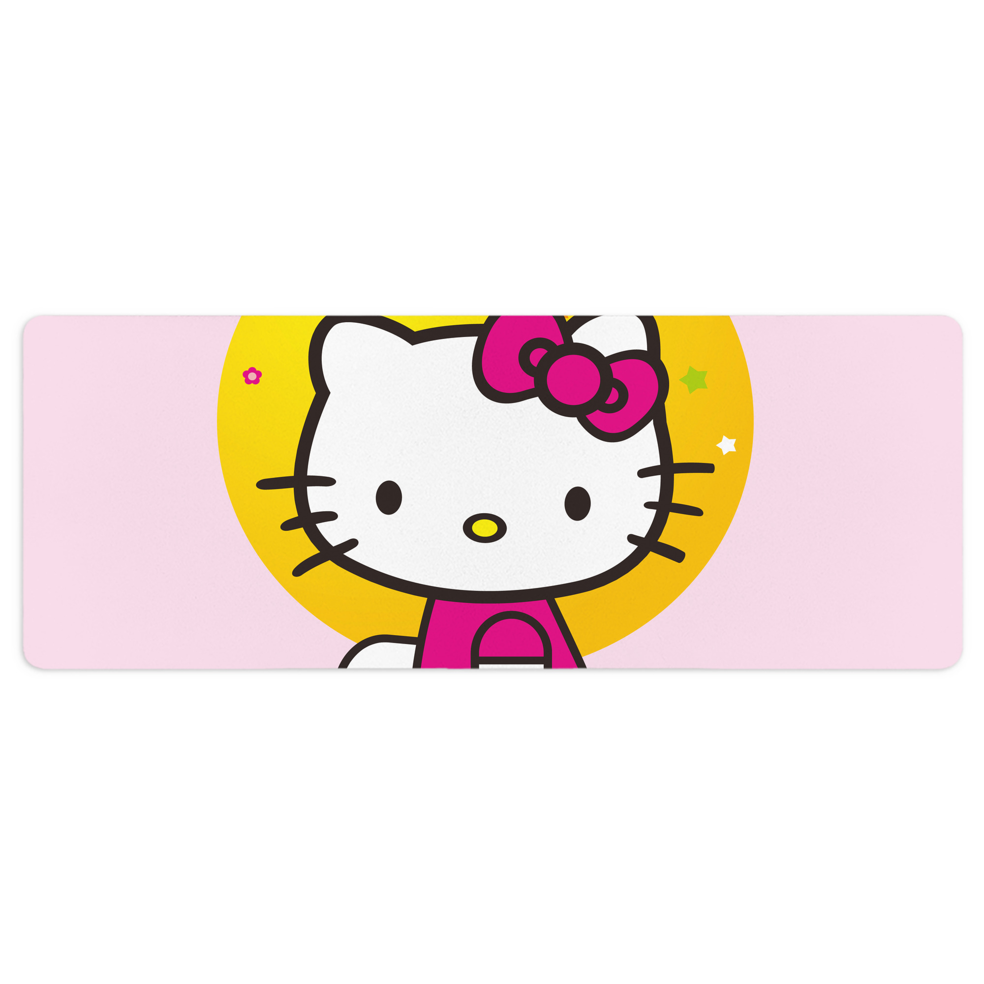 （画像用） Hello Kitty ハローキティ ステッチ加工 大判デスクマット／滑り止めマウスパッド