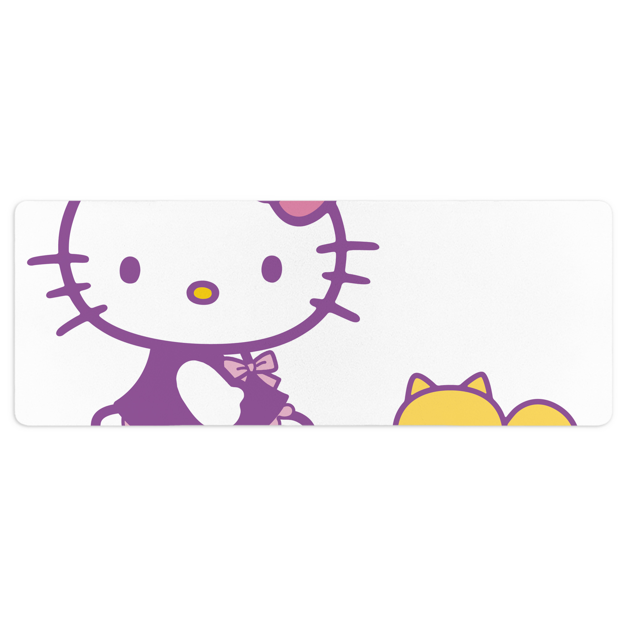 （画像用） Hello Kitty ハローキティ ステッチ加工 大判デスクマット／滑り止めマウスパッド