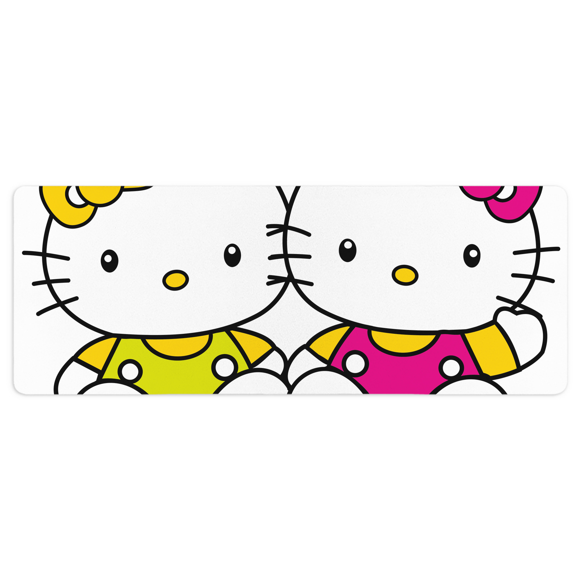 （画像用） Hello Kitty ハローキティ ステッチ加工 大判デスクマット／滑り止めマウスパッド