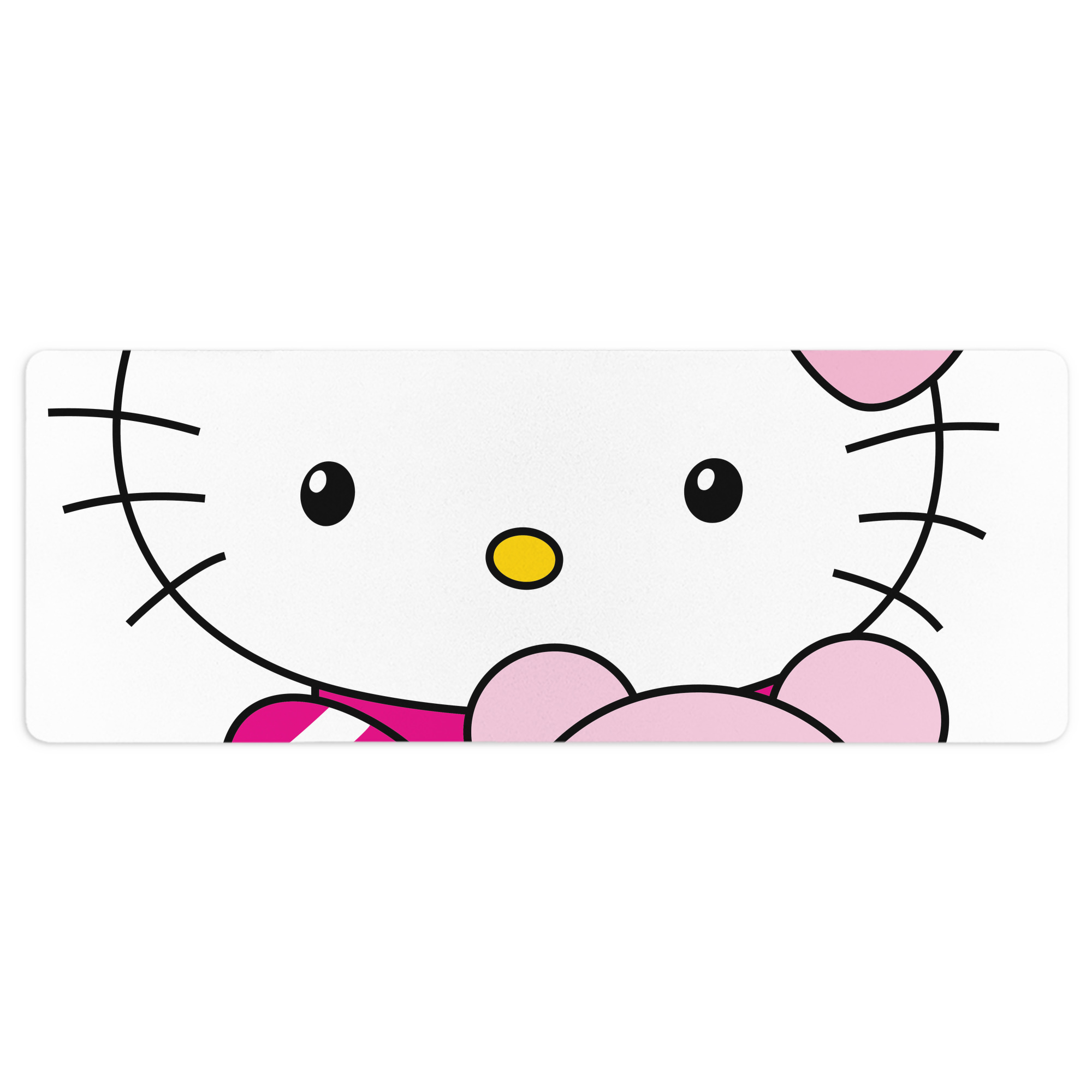 （画像用） Hello Kitty ハローキティ ステッチ加工 大判デスクマット／滑り止めマウスパッド