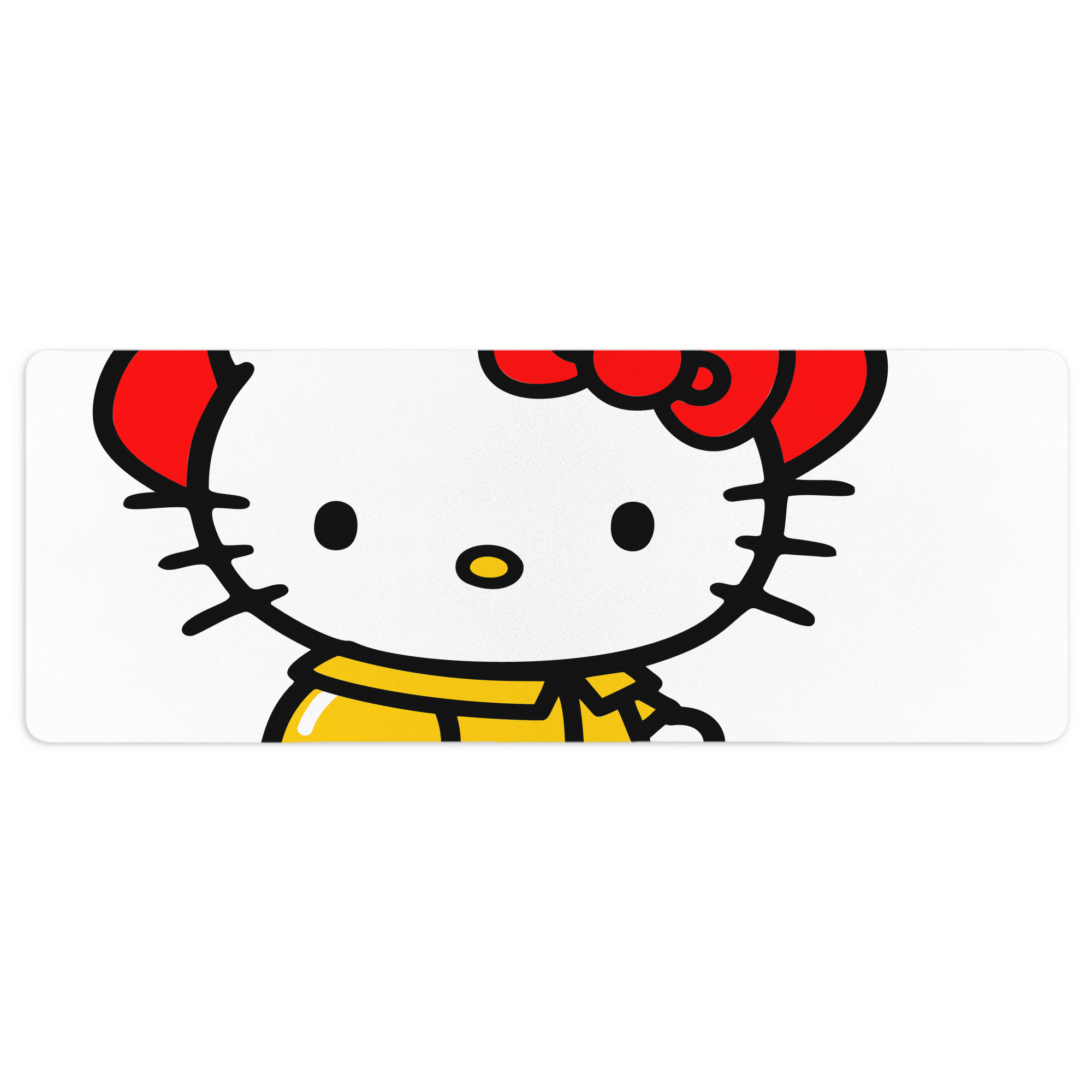 （画像用） Hello Kitty ハローキティ ステッチ加工 大判デスクマット／滑り止めマウスパッド