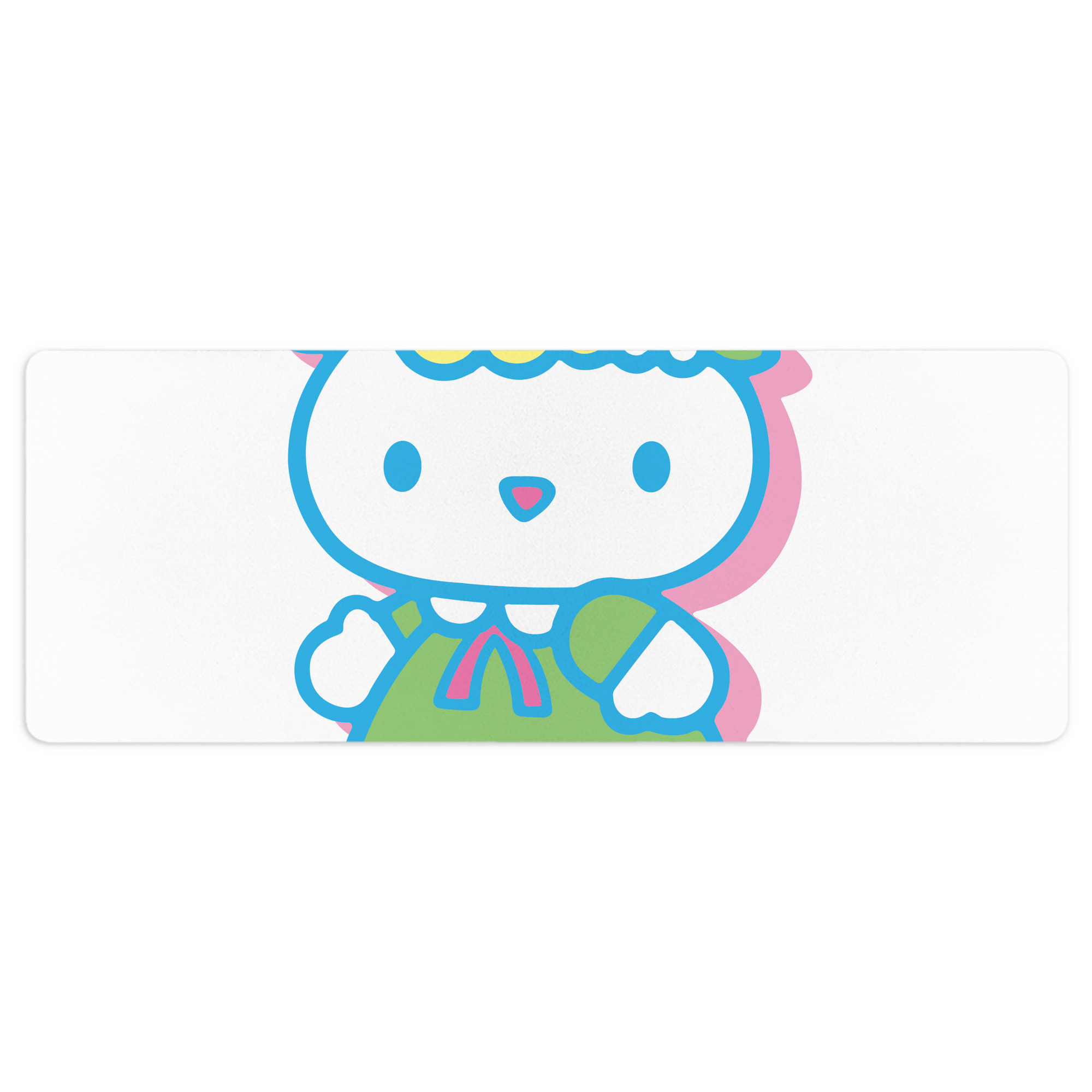 （画像用） Hello Kitty ハローキティ ステッチ加工 大判デスクマット／滑り止めマウスパッド