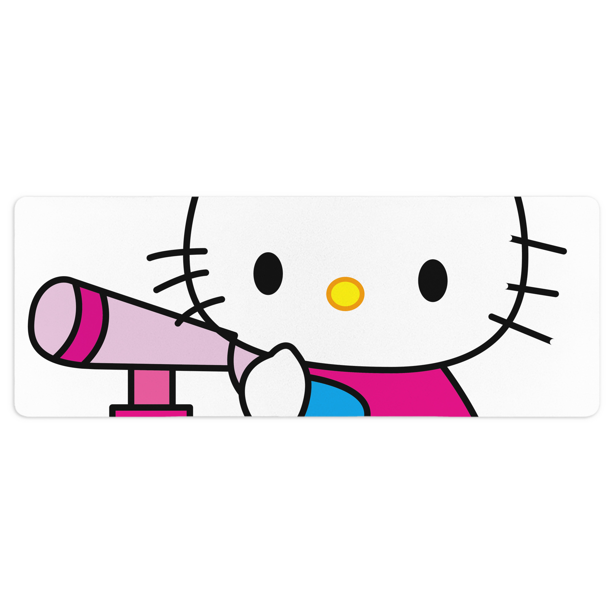 （画像用） Hello Kitty ハローキティ ステッチ加工 大判デスクマット／滑り止めマウスパッド