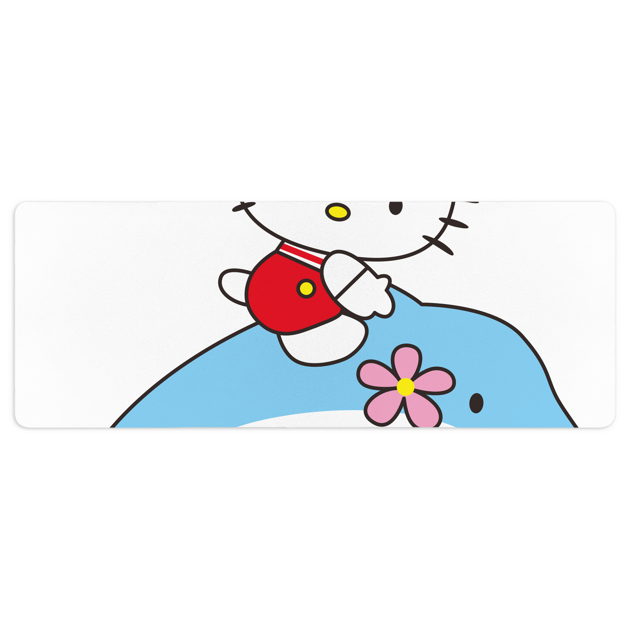 （画像用） Hello Kitty ハローキティ ステッチ加工 大判デスクマット／滑り止めマウスパッド