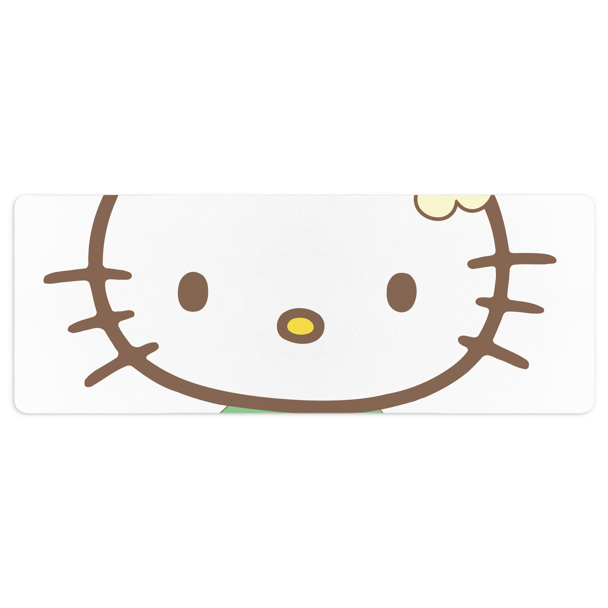 （画像用） Hello Kitty ハローキティ ステッチ加工 大判デスクマット／滑り止めマウスパッド