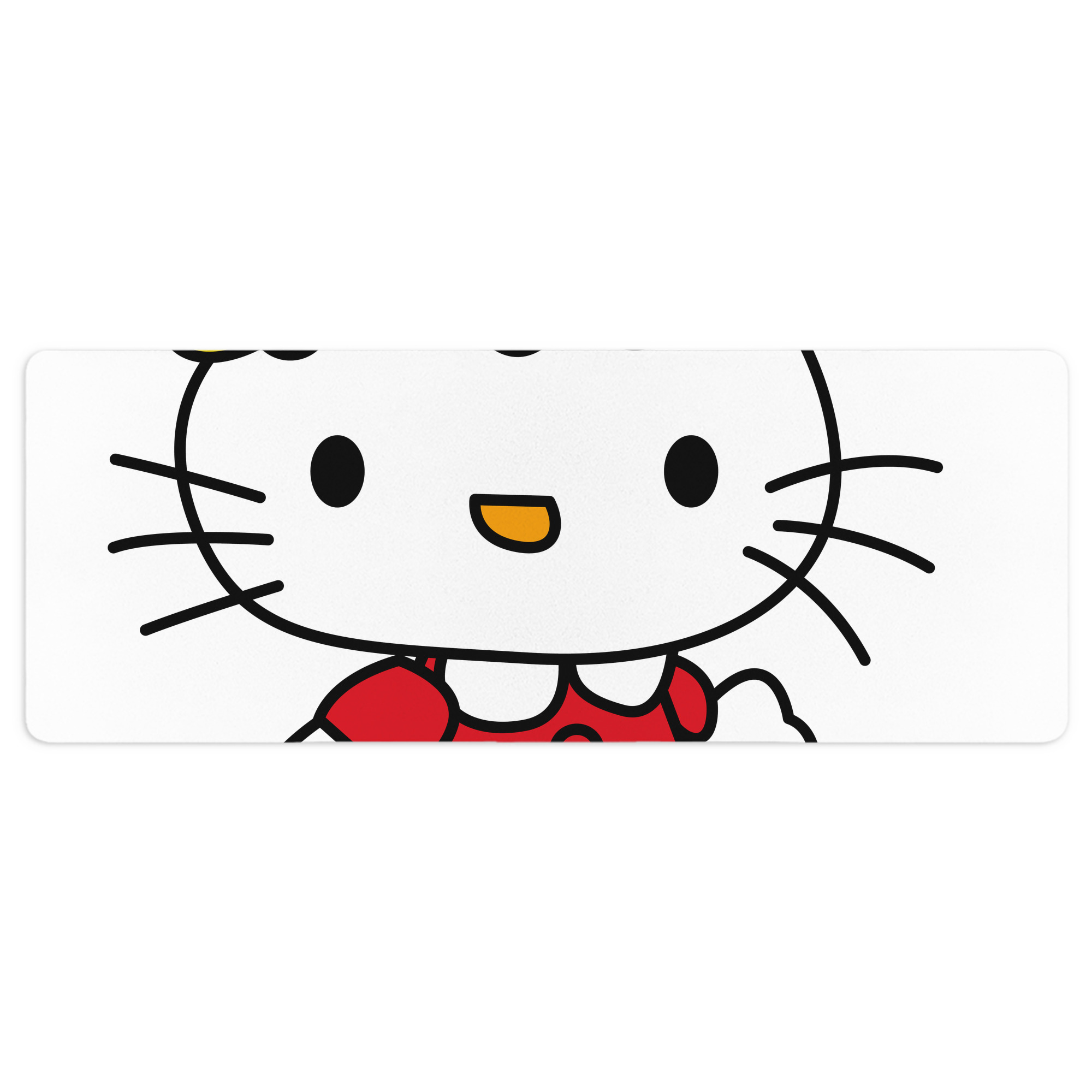 （画像用） Hello Kitty ハローキティ ステッチ加工 大判デスクマット／滑り止めマウスパッド