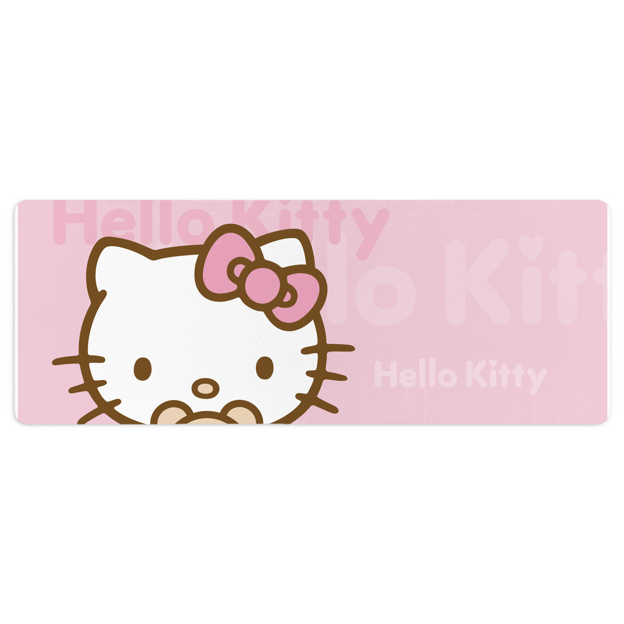（画像用） Hello Kitty ハローキティ ステッチ加工 大判デスクマット／滑り止めマウスパッド