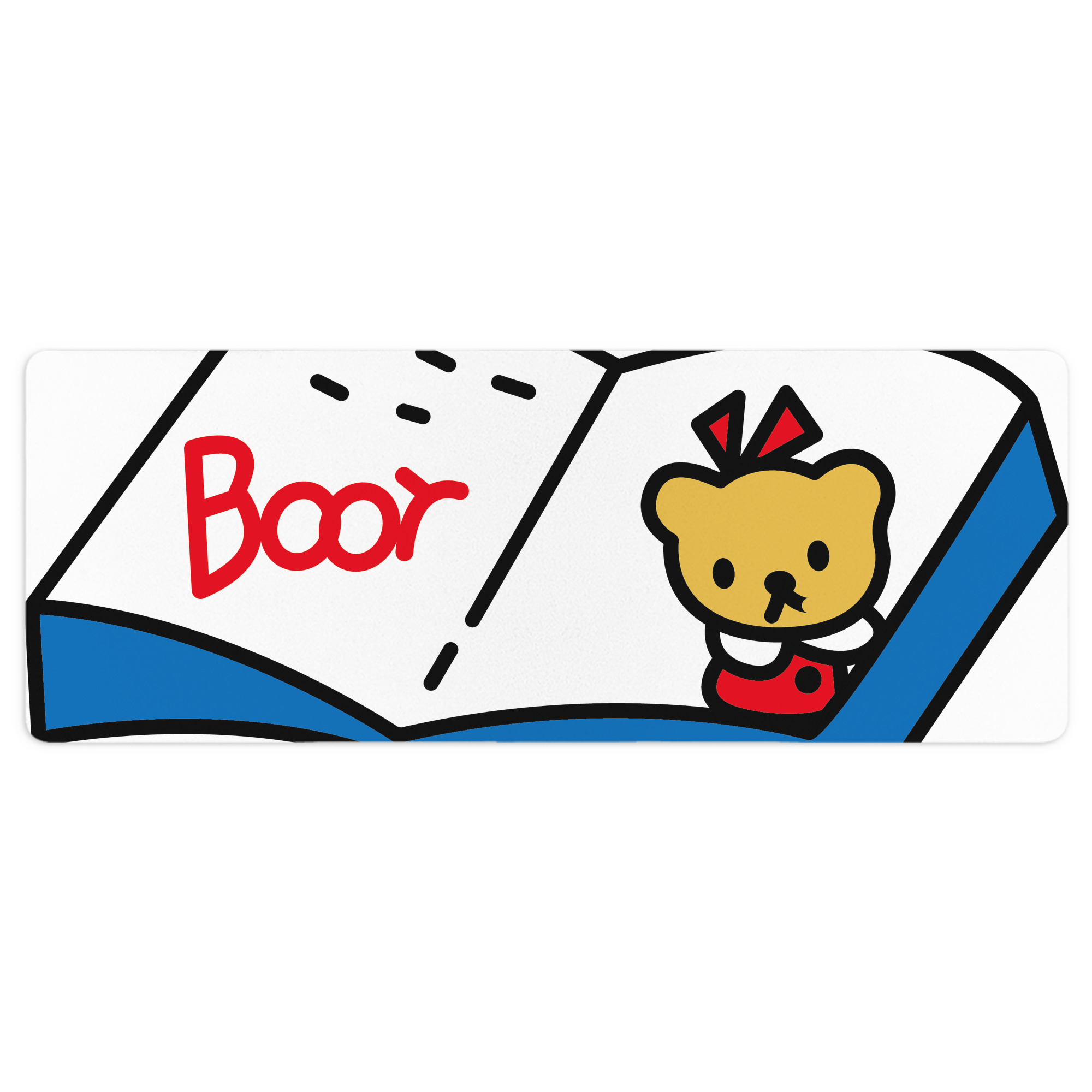 （画像用） Hello Kitty ハローキティ ステッチ加工 大判デスクマット／滑り止めマウスパッド