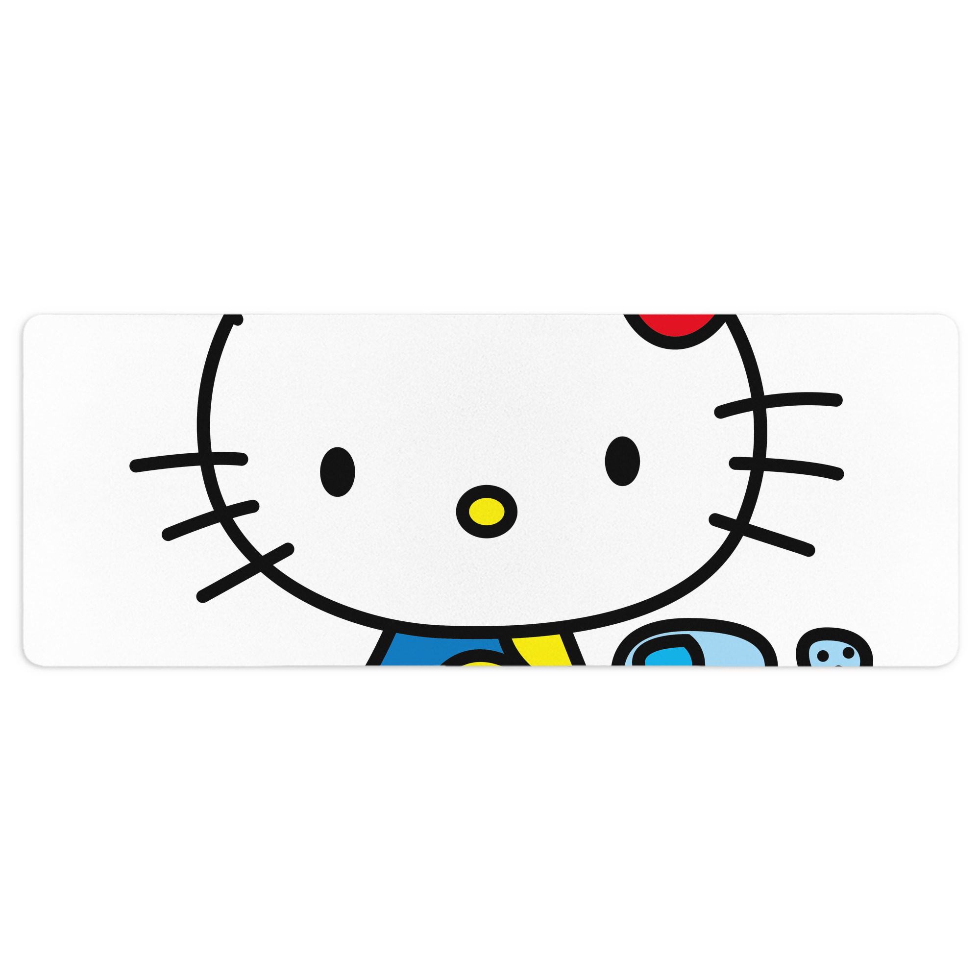 （画像用） Hello Kitty ハローキティ ステッチ加工 大判デスクマット／滑り止めマウスパッド