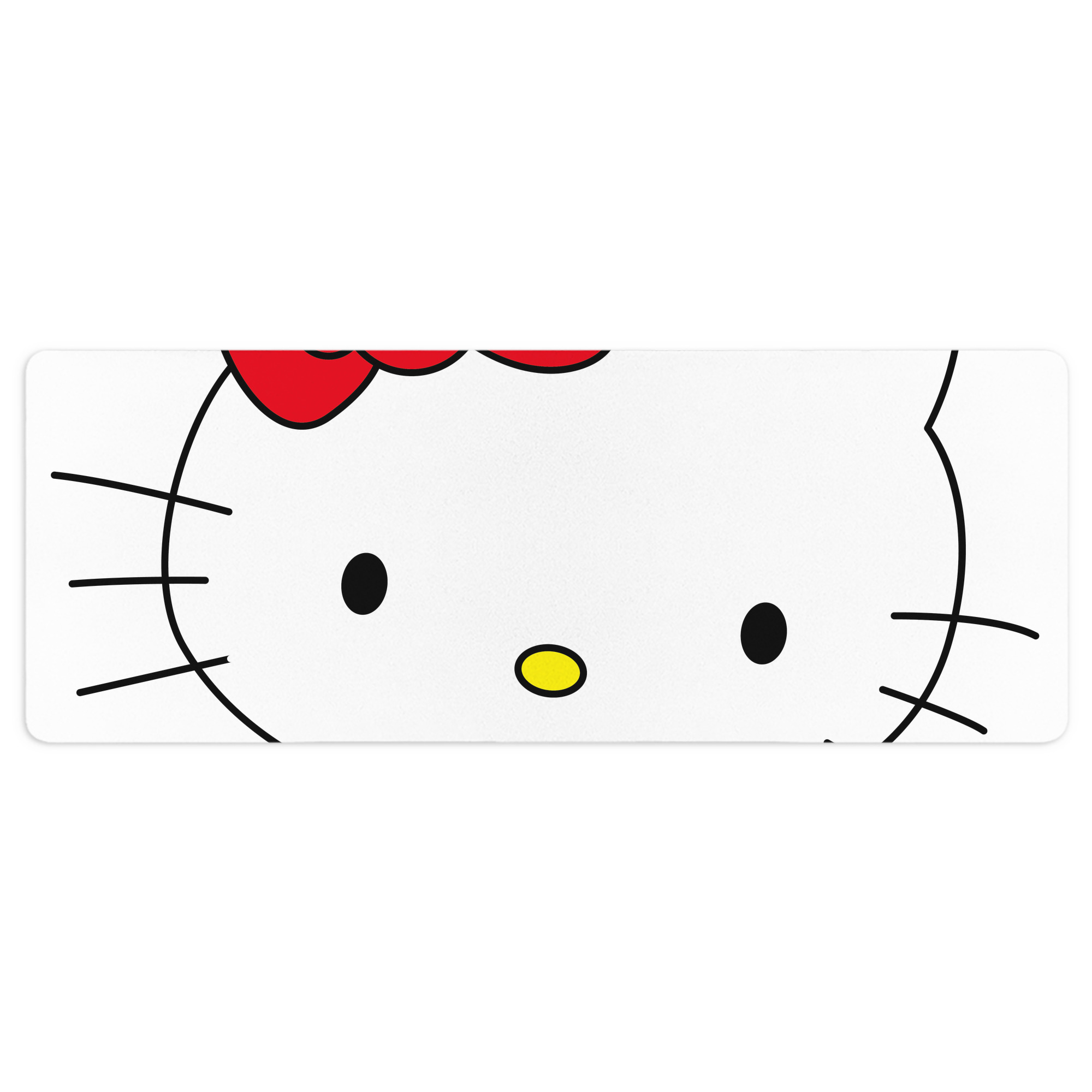 （画像用） Hello Kitty ハローキティ ステッチ加工 大判デスクマット／滑り止めマウスパッド