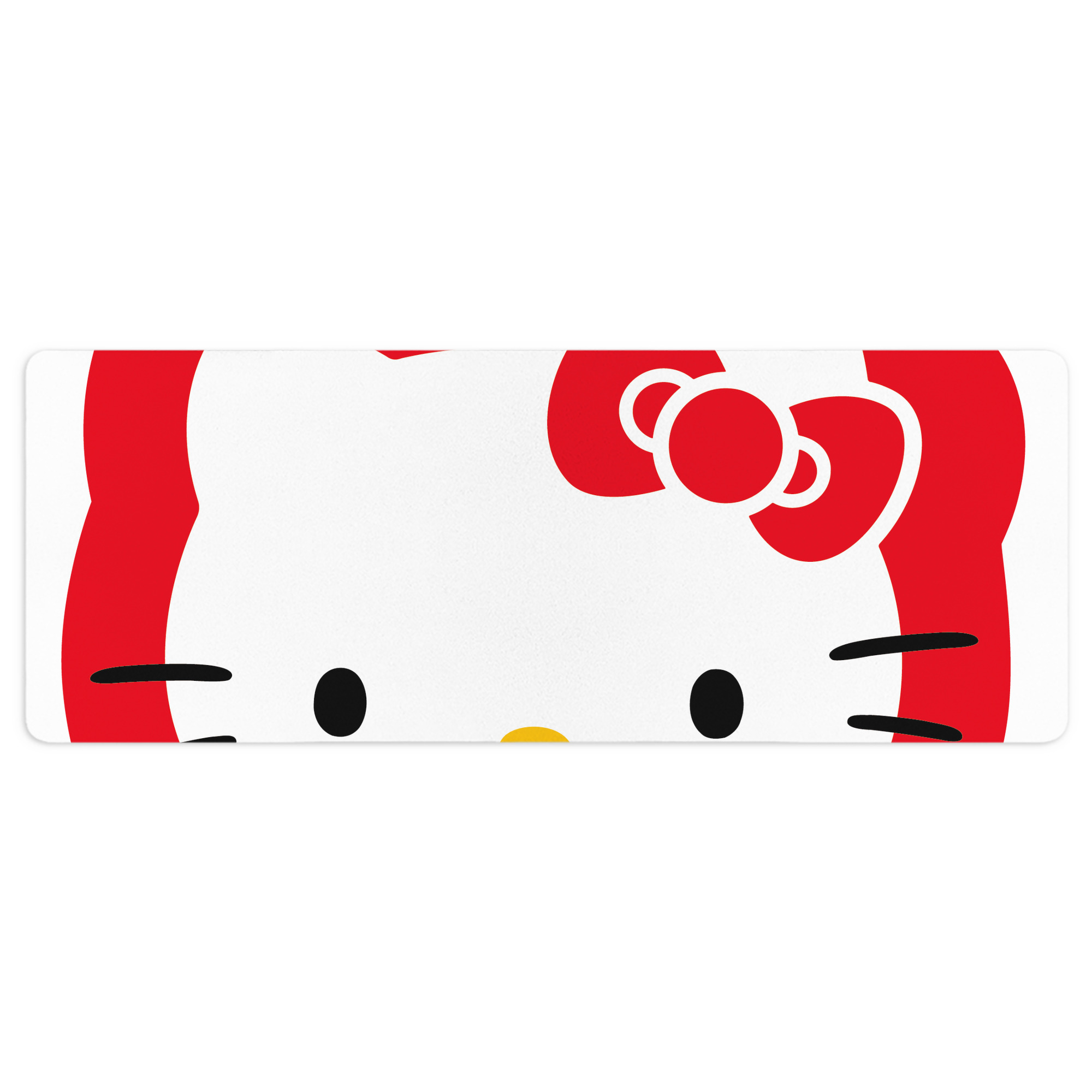 （画像用） Hello Kitty ハローキティ ステッチ加工 大判デスクマット／滑り止めマウスパッド