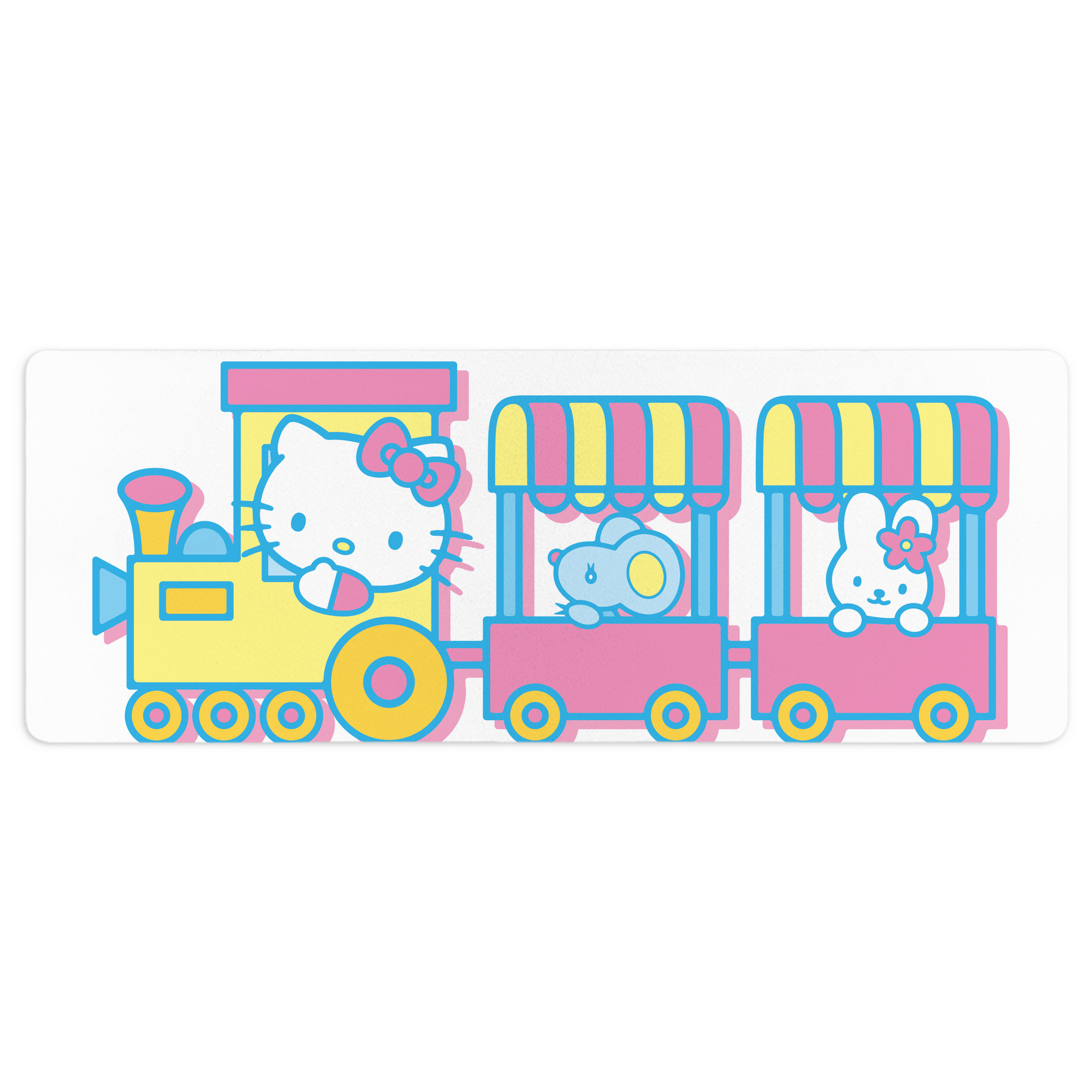 （画像用） Hello Kitty ハローキティ ステッチ加工 大判デスクマット／滑り止めマウスパッド