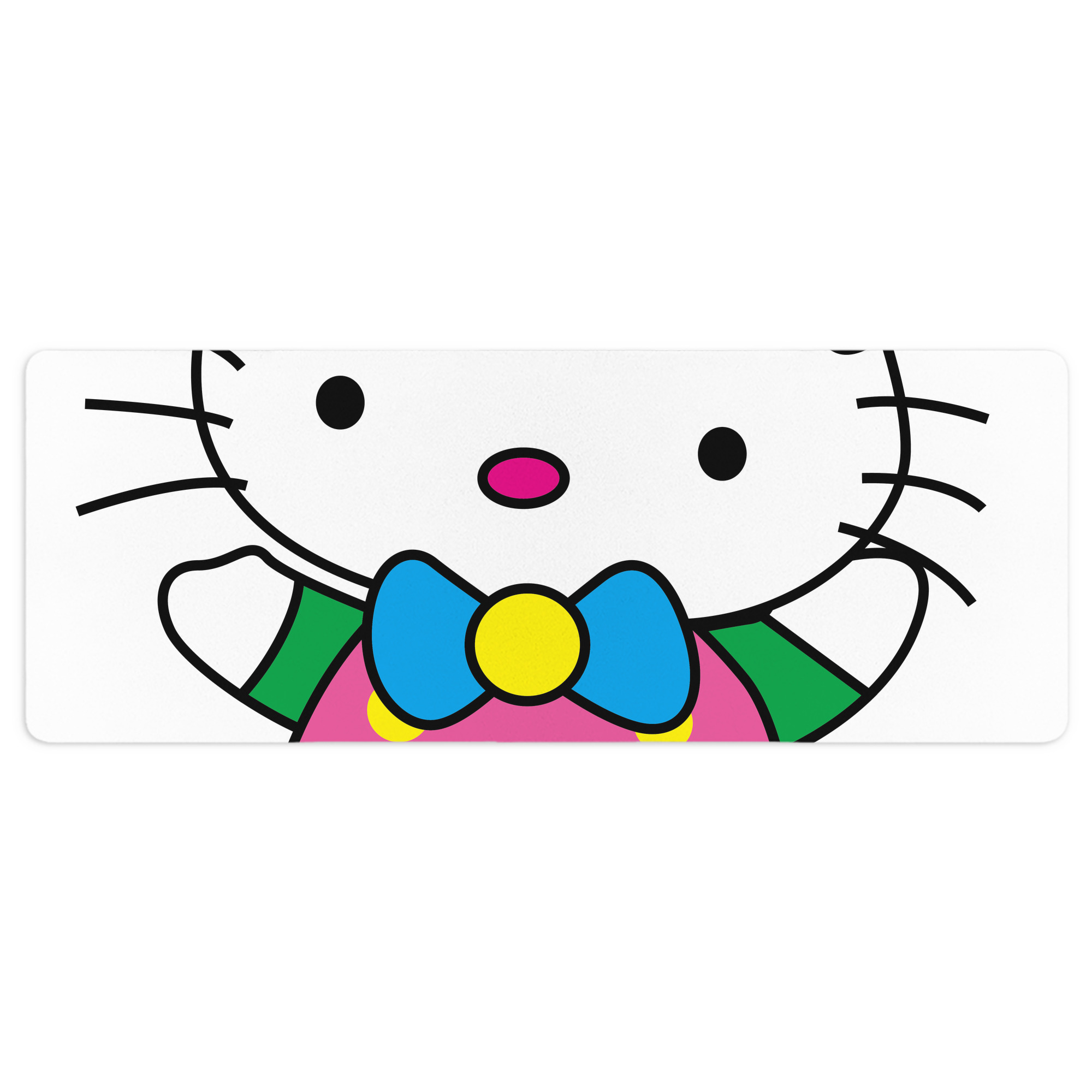 （画像用） Hello Kitty ハローキティ ステッチ加工 大判デスクマット／滑り止めマウスパッド