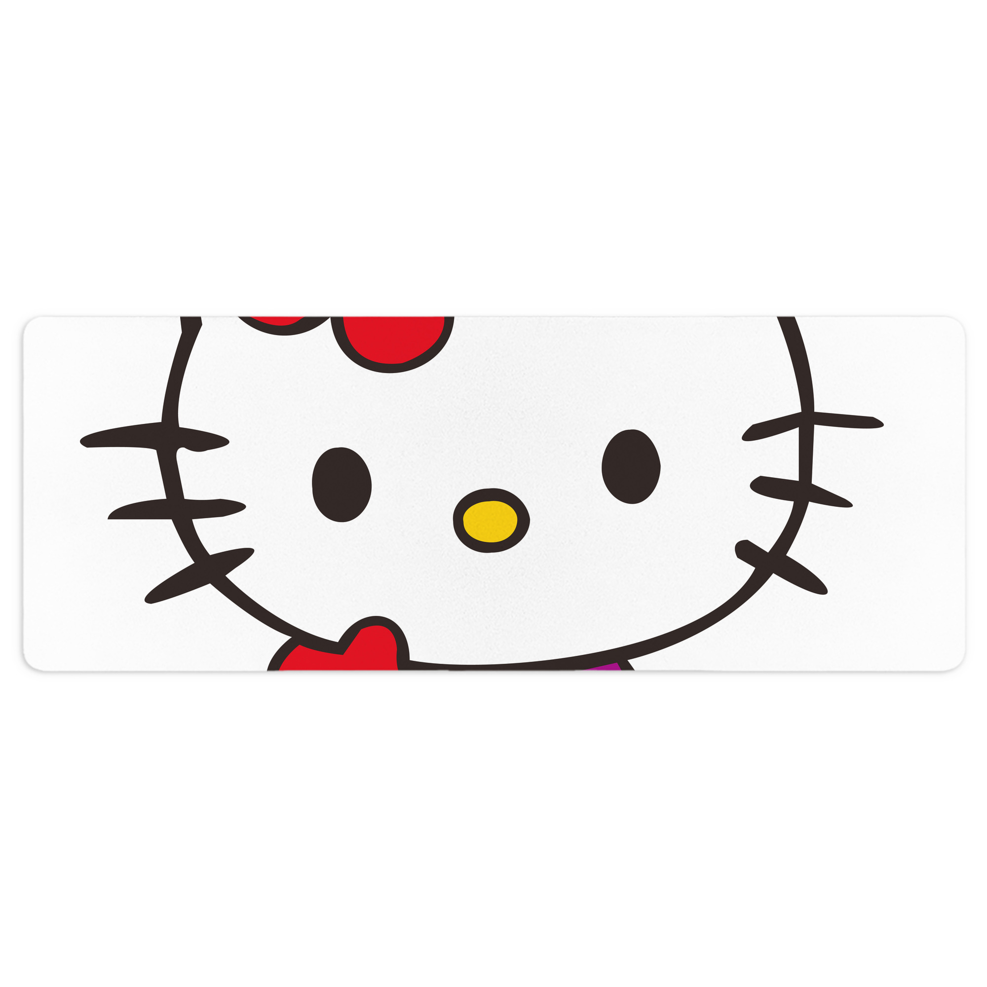 （画像用） Hello Kitty ハローキティ ステッチ加工 大判デスクマット／滑り止めマウスパッド