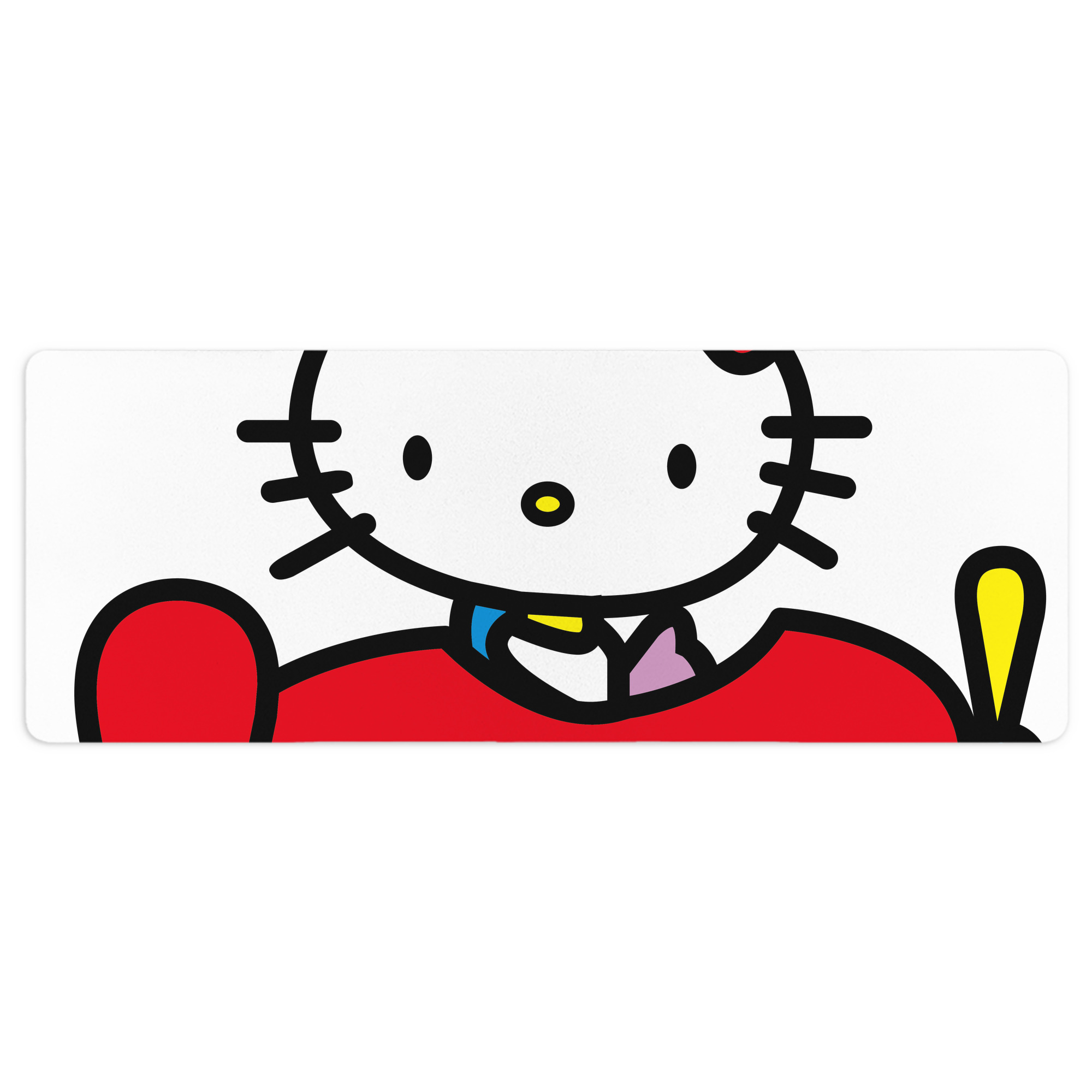 （画像用） Hello Kitty ハローキティ ステッチ加工 大判デスクマット／滑り止めマウスパッド