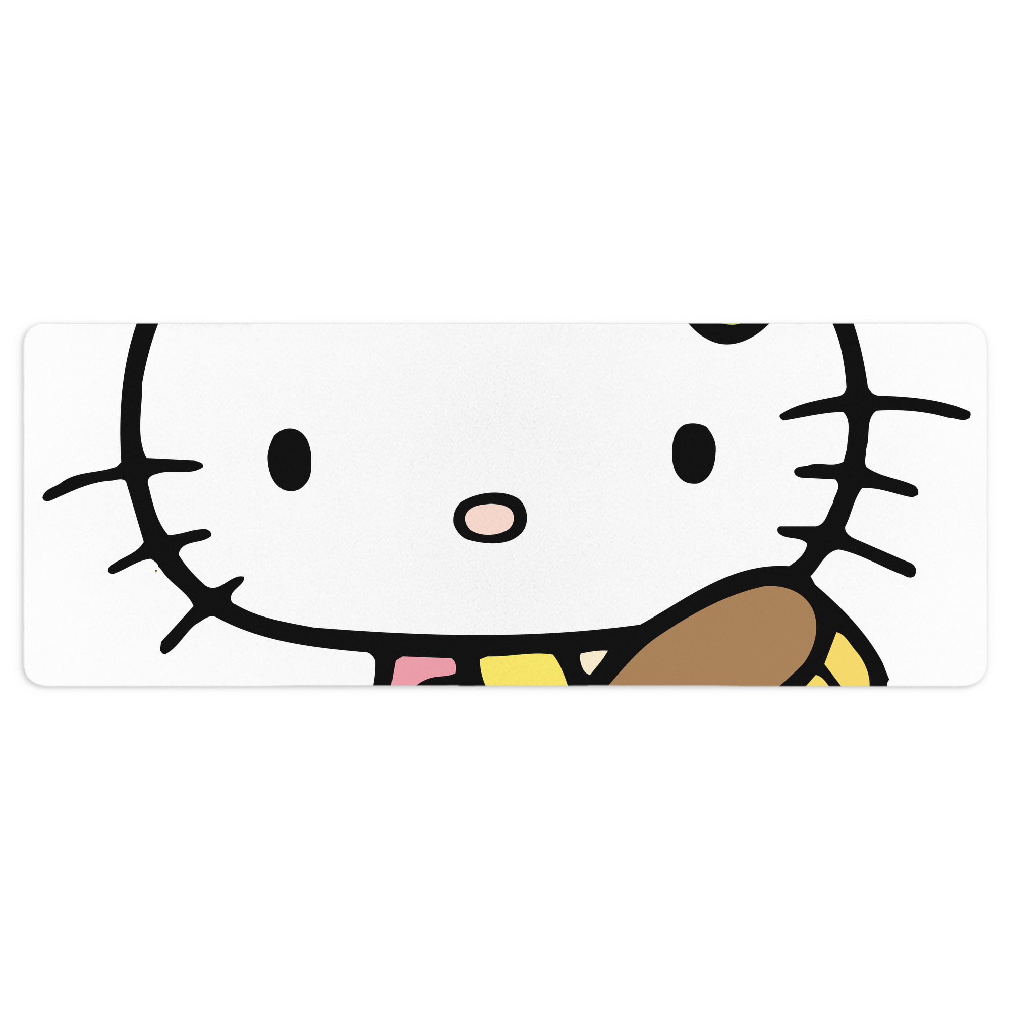 （画像用） Hello Kitty ハローキティ ステッチ加工 大判デスクマット／滑り止めマウスパッド