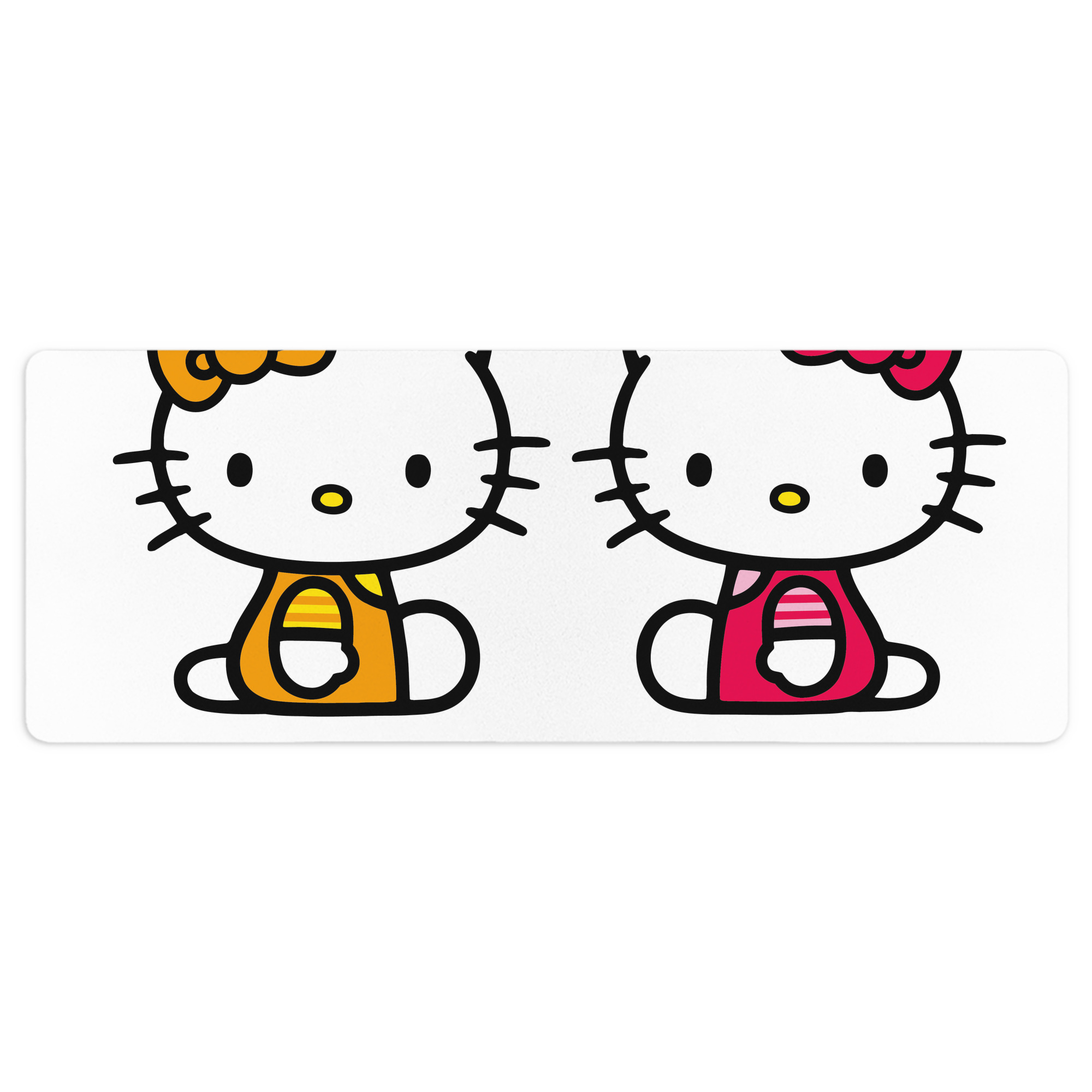（画像用） Hello Kitty ハローキティ ステッチ加工 大判デスクマット／滑り止めマウスパッド