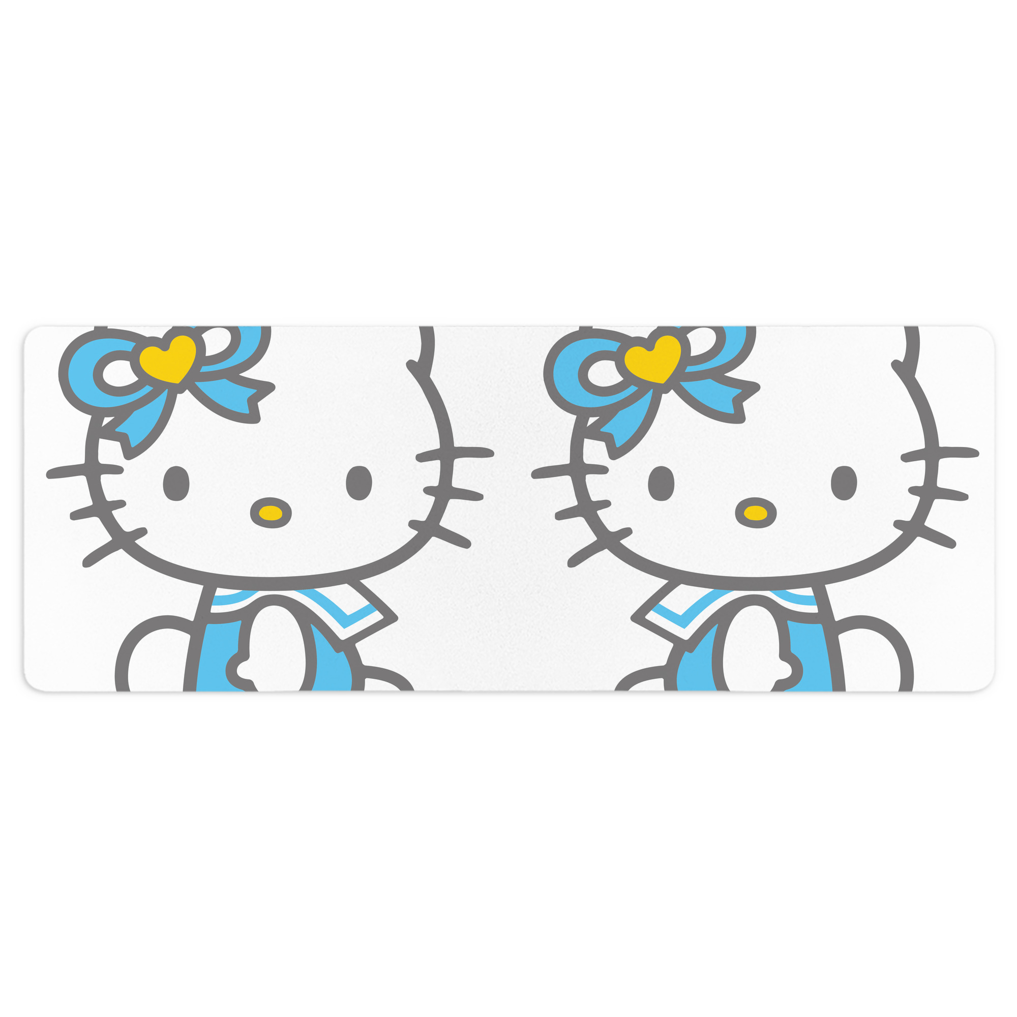 （画像用） Hello Kitty ハローキティ ステッチ加工 大判デスクマット／滑り止めマウスパッド