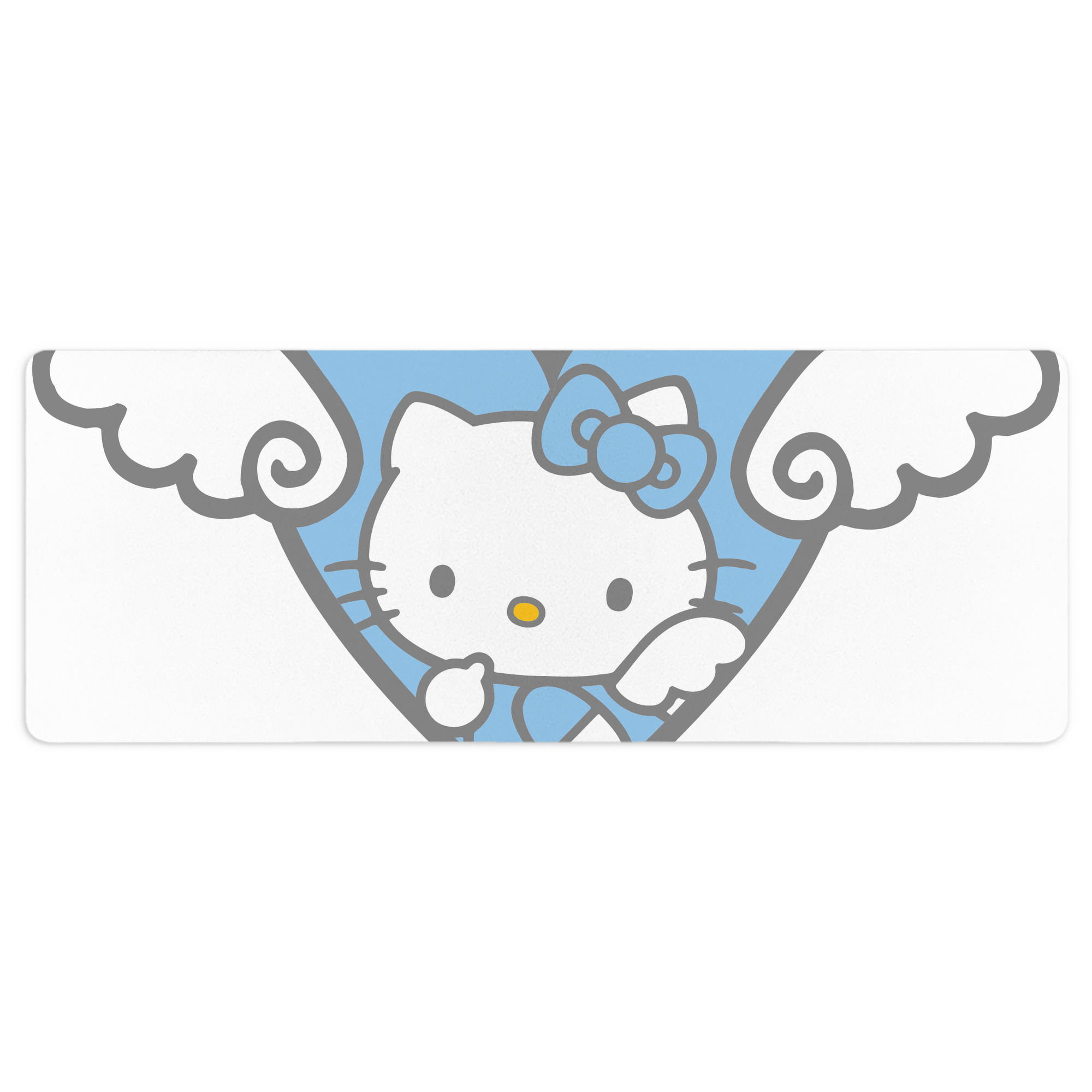 （画像用） Hello Kitty ハローキティ ステッチ加工 大判デスクマット／滑り止めマウスパッド