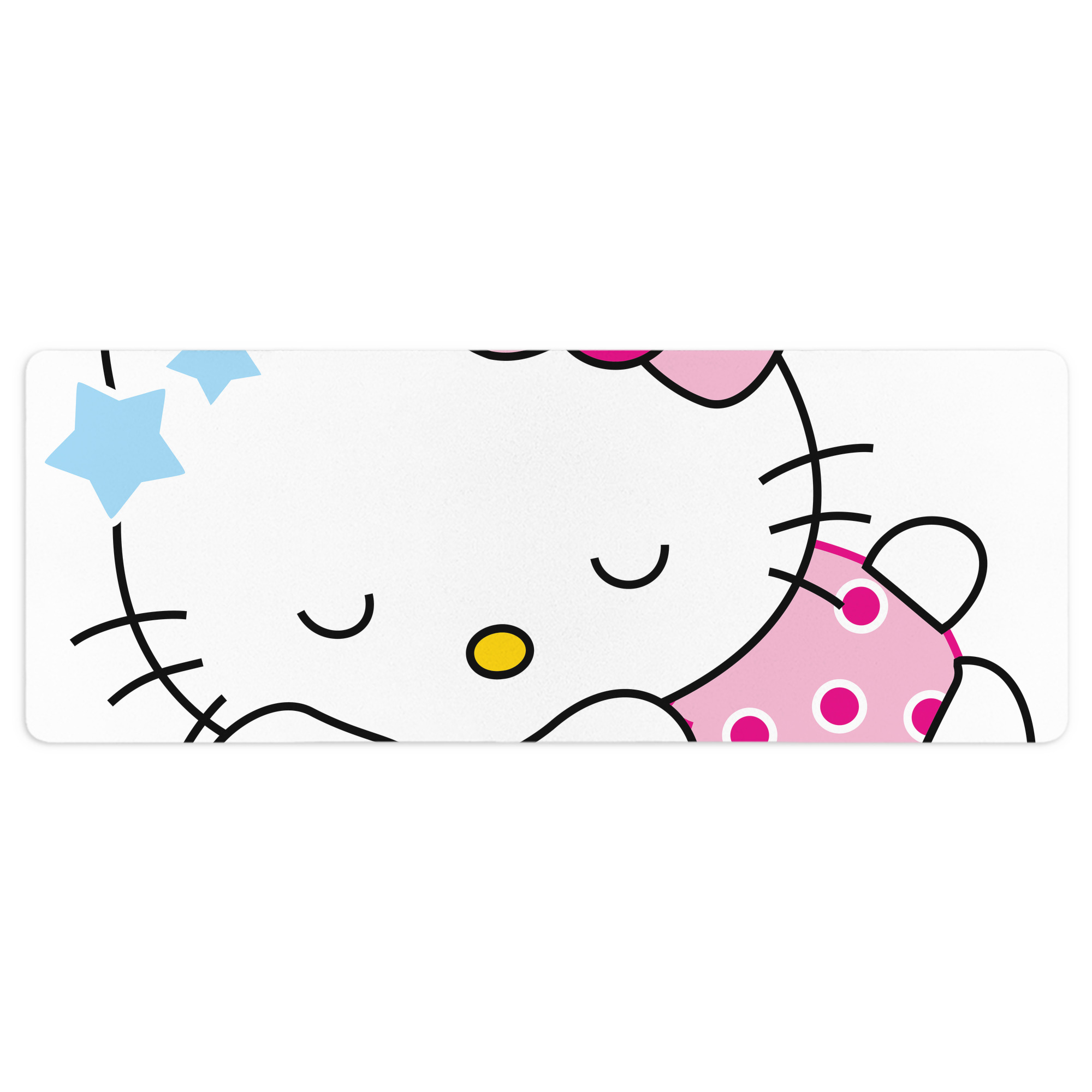 （画像用） Hello Kitty ハローキティ ステッチ加工 大判デスクマット／滑り止めマウスパッド