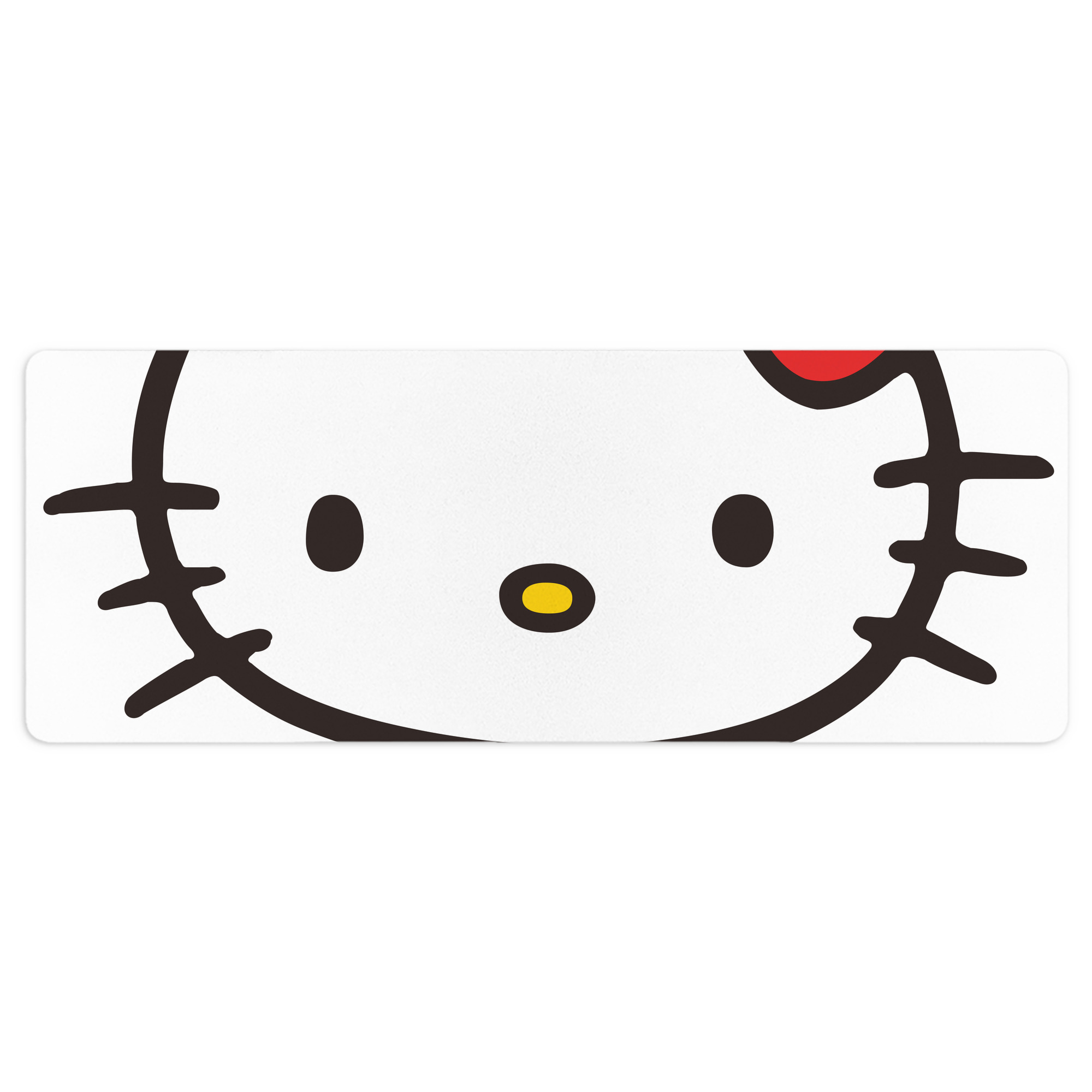 （画像用） Hello Kitty ハローキティ ステッチ加工 大判デスクマット／滑り止めマウスパッド