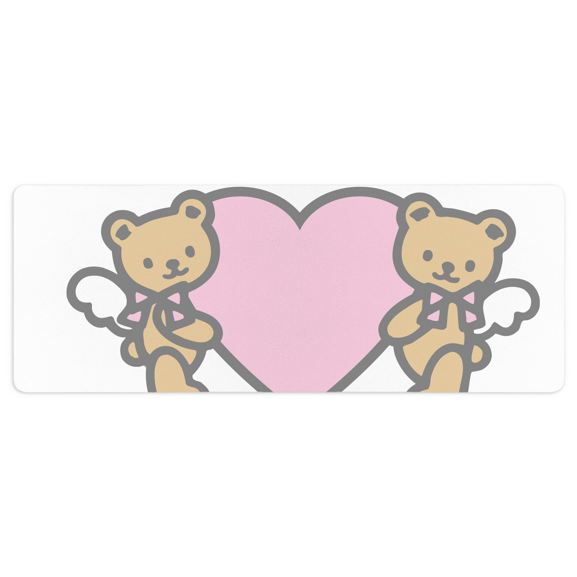 （画像用） Hello Kitty ハローキティ ステッチ加工 大判デスクマット／滑り止めマウスパッド