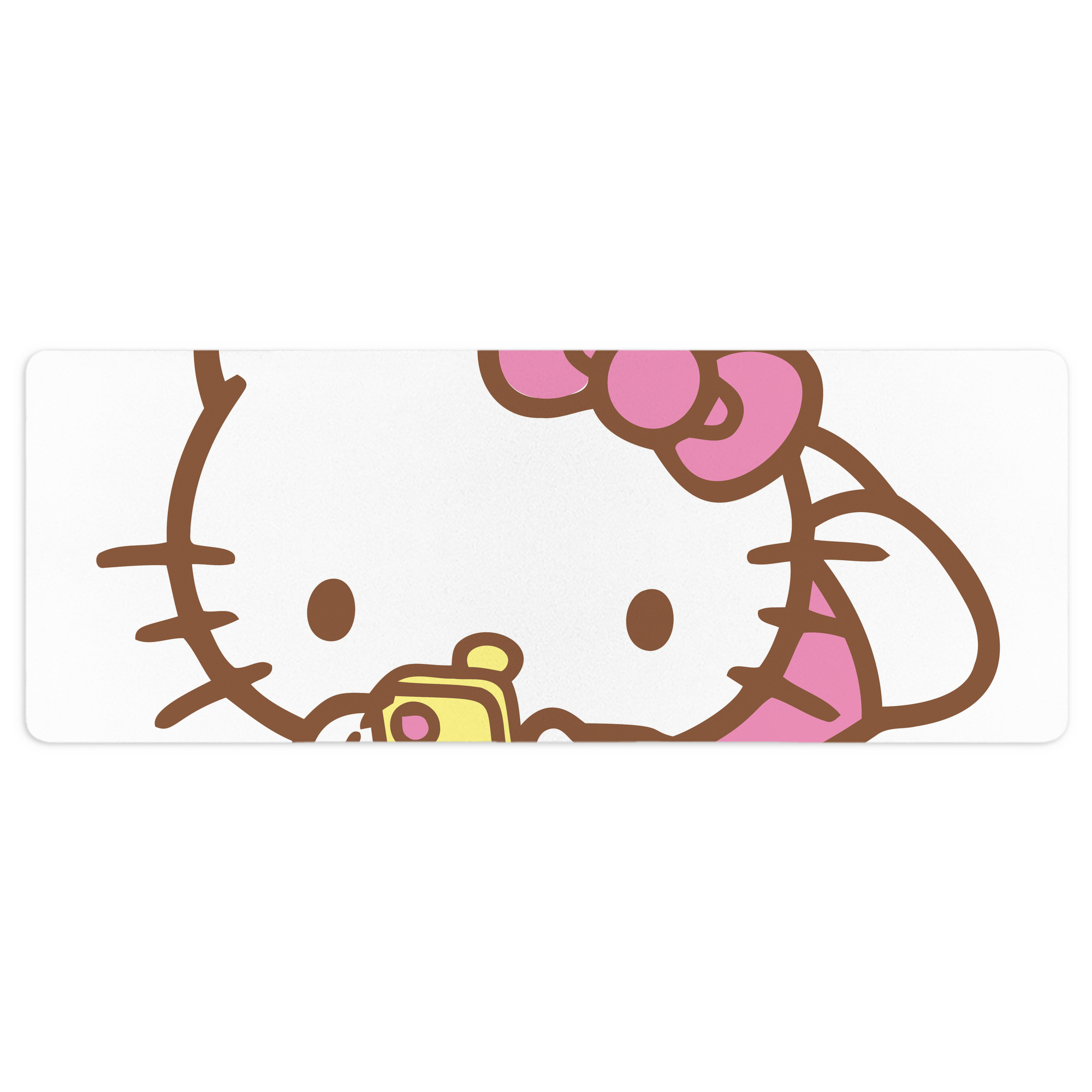 （画像用） Hello Kitty ハローキティ ステッチ加工 大判デスクマット／滑り止めマウスパッド