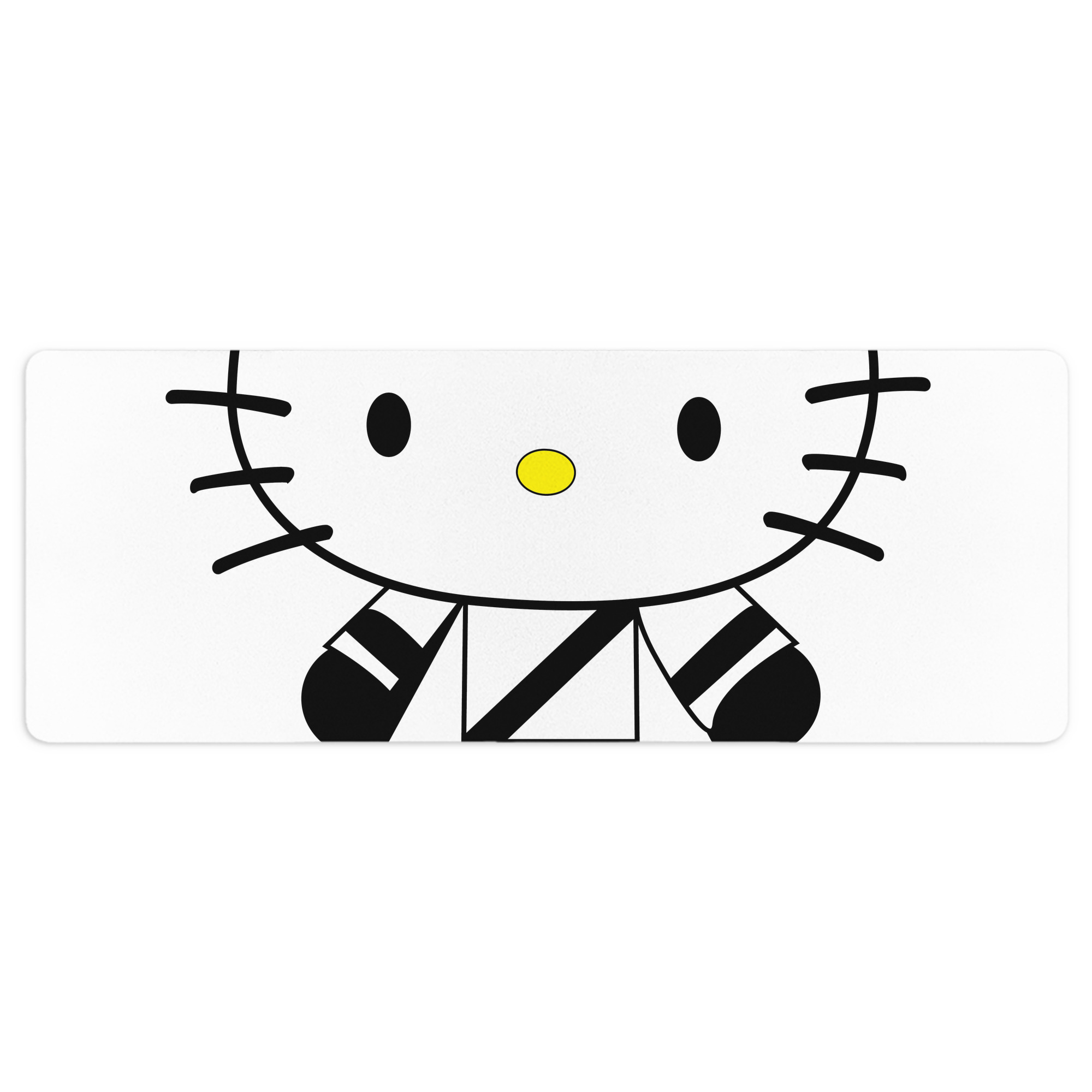 （画像用） Hello Kitty ハローキティ ステッチ加工 大判デスクマット／滑り止めマウスパッド