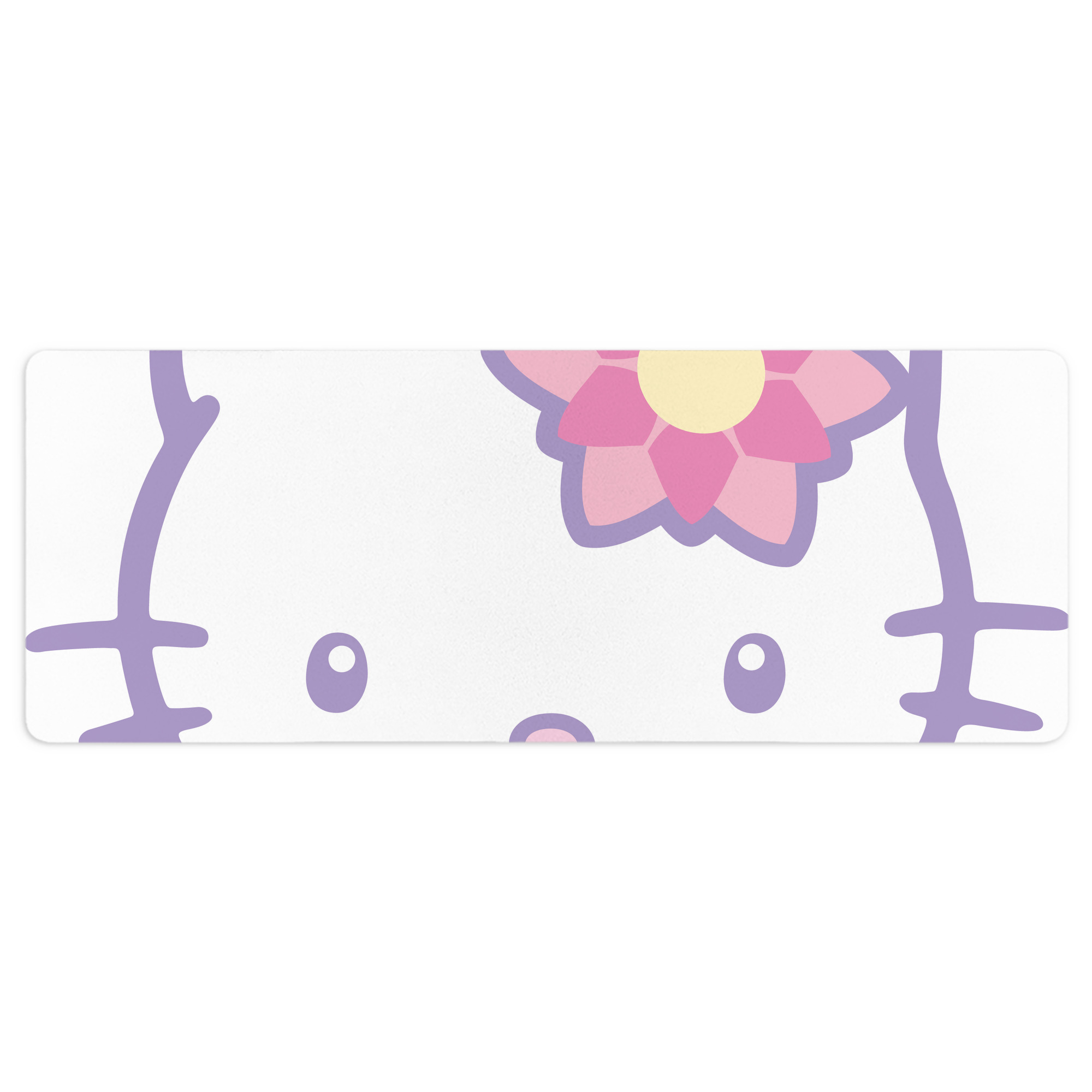 （画像用） Hello Kitty ハローキティ ステッチ加工 大判デスクマット／滑り止めマウスパッド