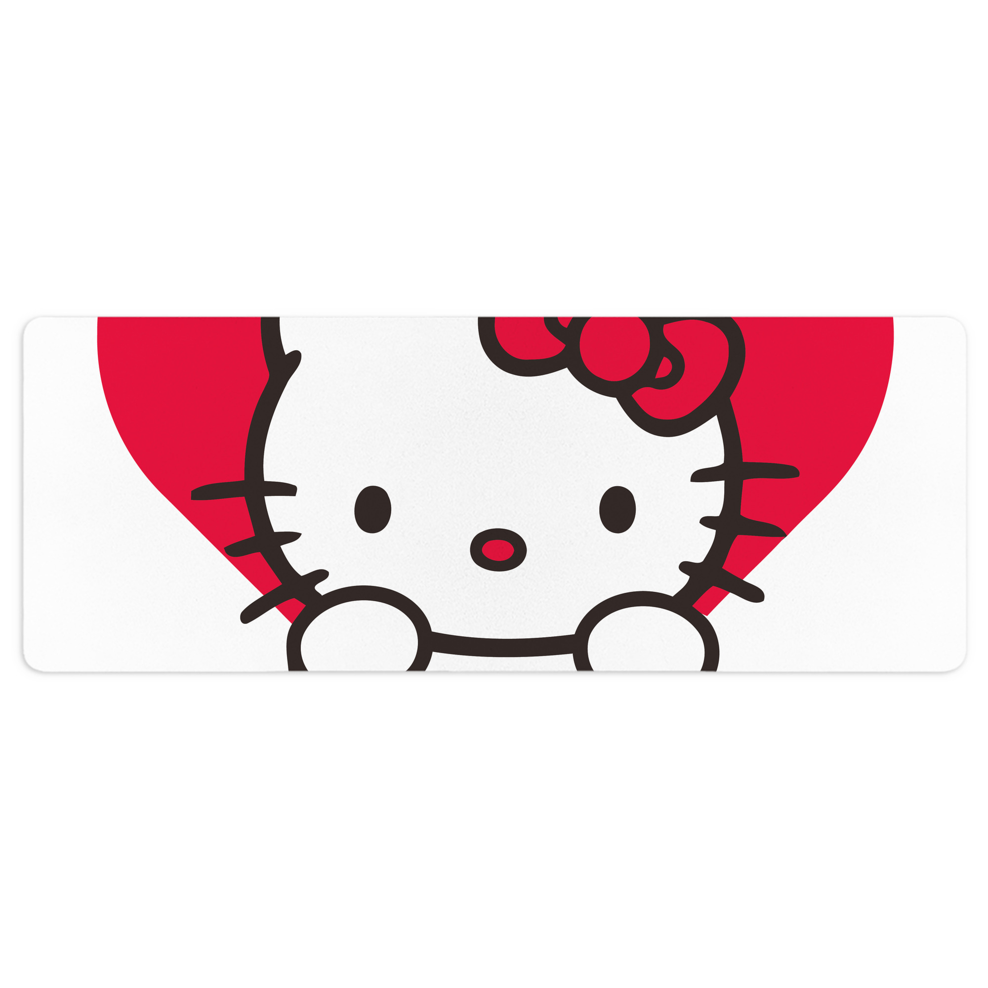 （画像用） Hello Kitty ハローキティ ステッチ加工 大判デスクマット／滑り止めマウスパッド
