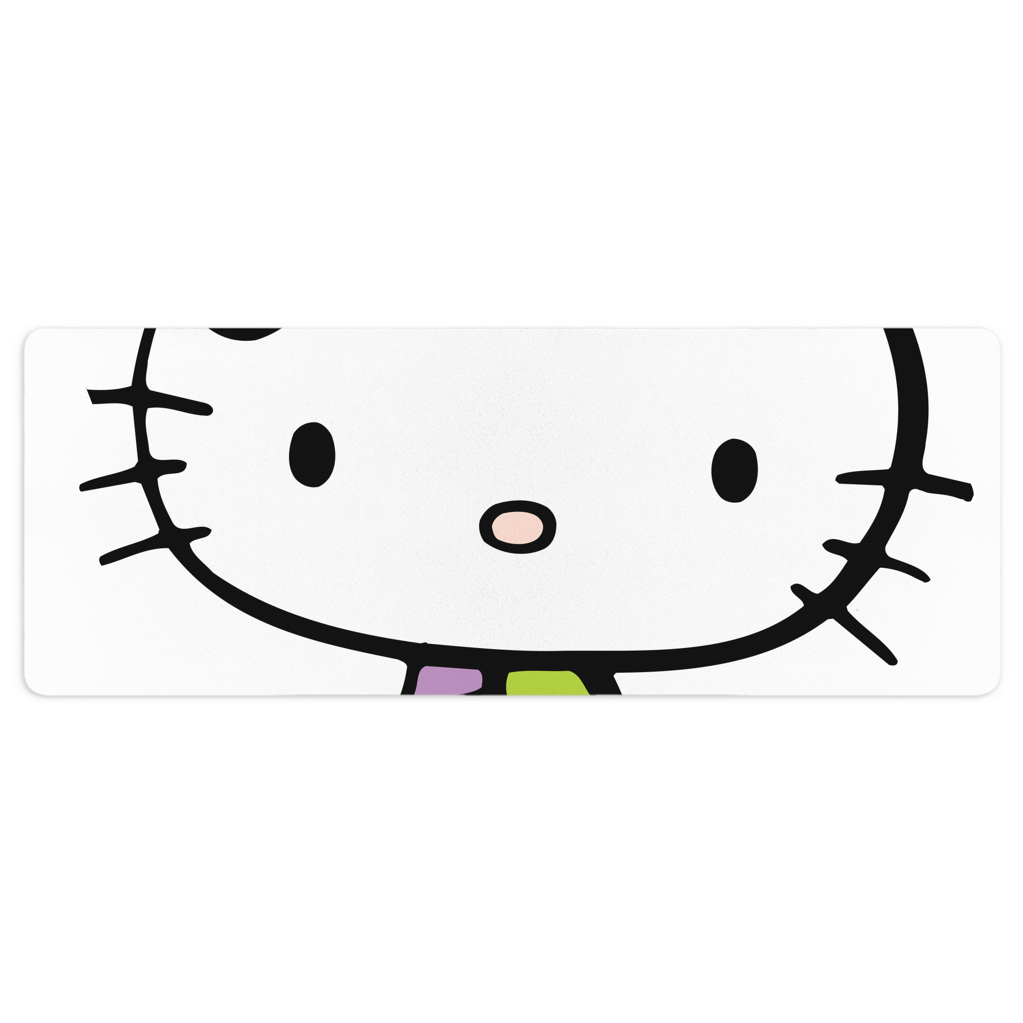 （画像用） Hello Kitty ハローキティ ステッチ加工 大判デスクマット／滑り止めマウスパッド