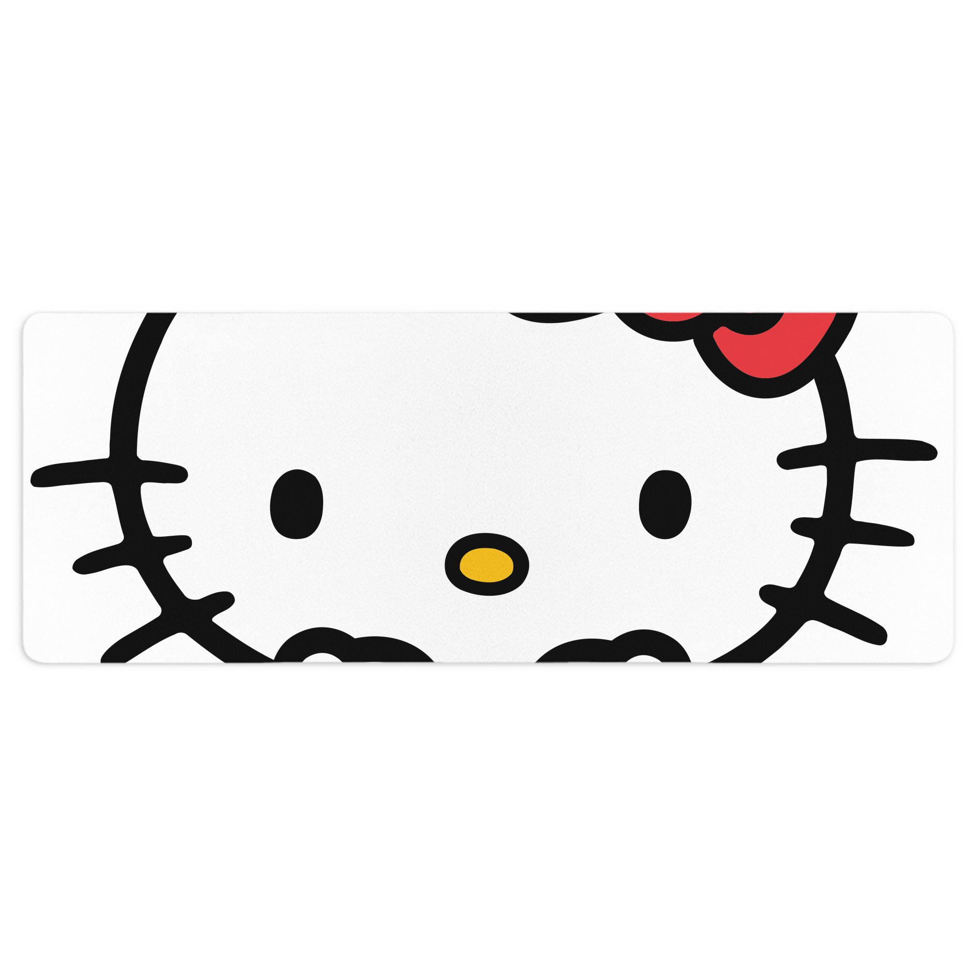 （画像用） Hello Kitty ハローキティ ステッチ加工 大判デスクマット／滑り止めマウスパッド