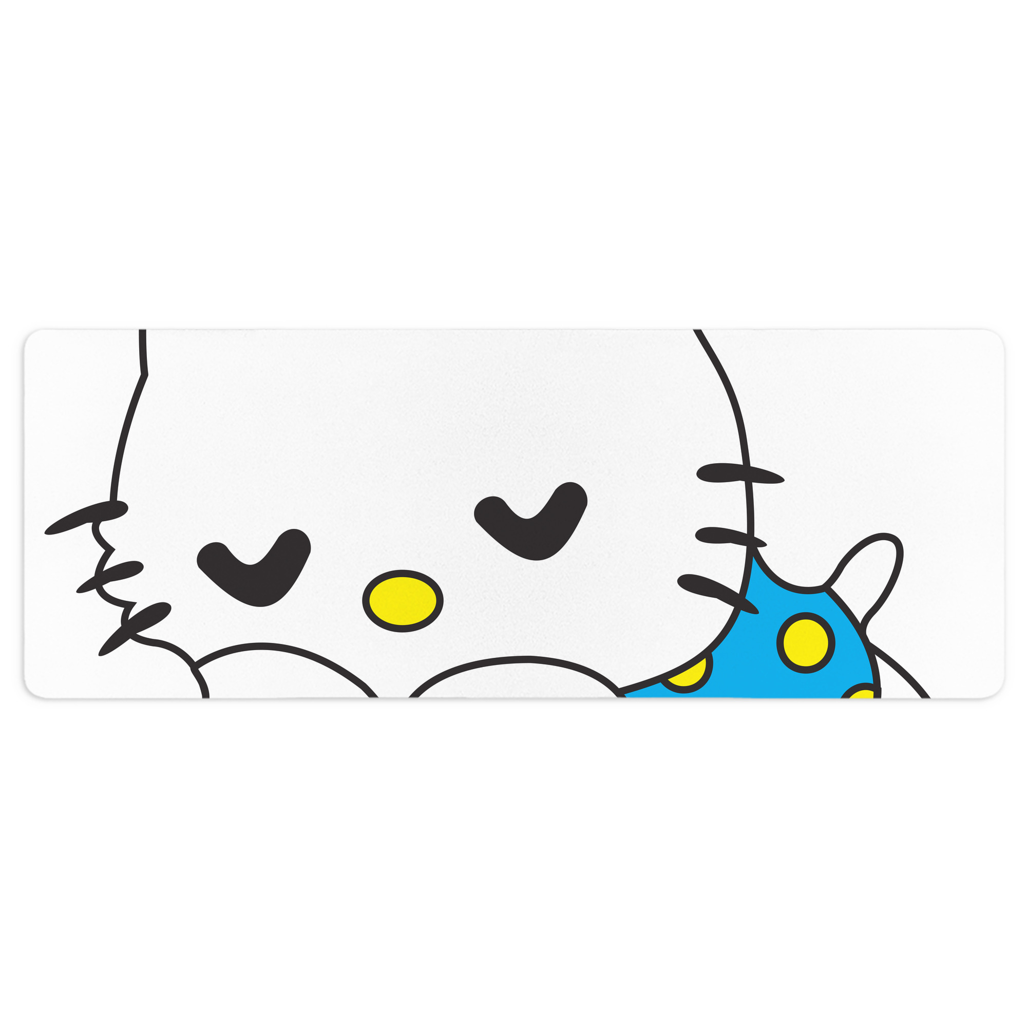 （画像用） Hello Kitty ハローキティ ステッチ加工 大判デスクマット／滑り止めマウスパッド