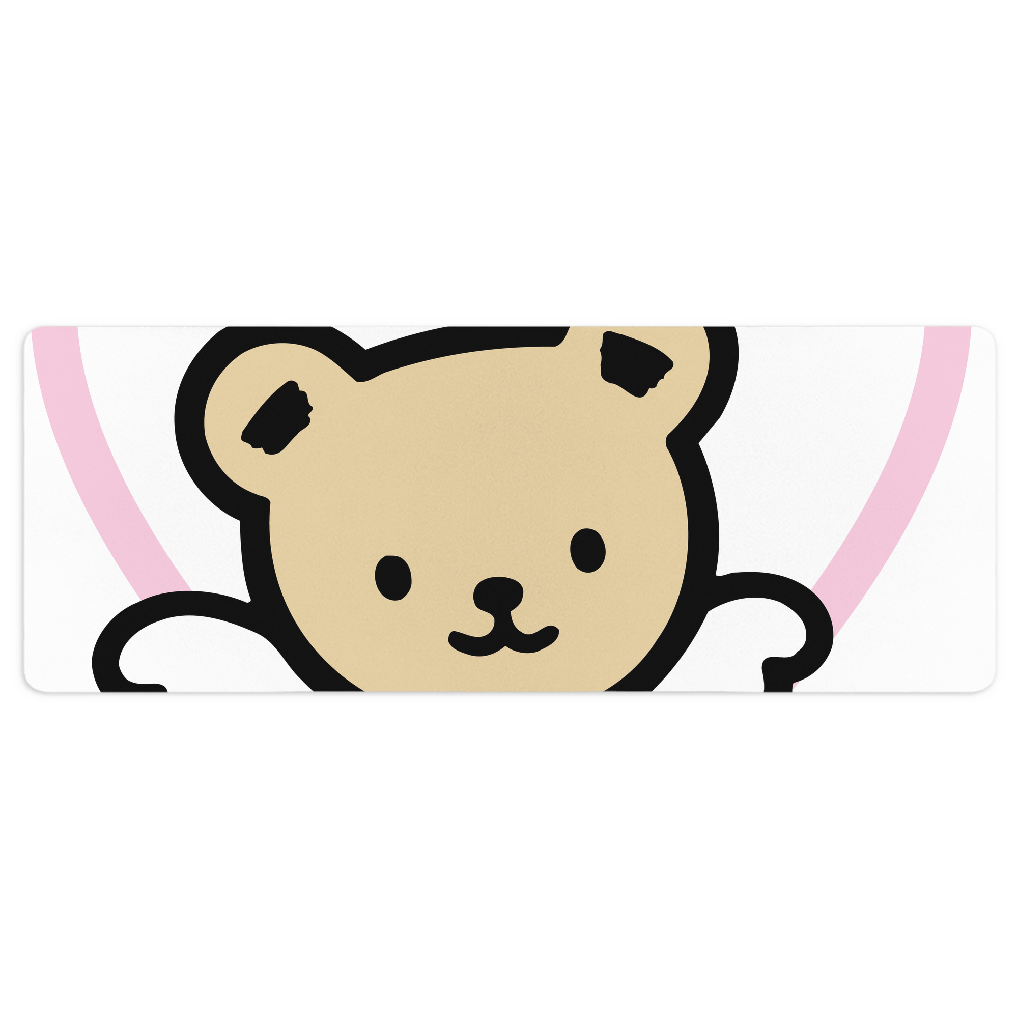 （画像用） Hello Kitty ハローキティ ステッチ加工 大判デスクマット／滑り止めマウスパッド