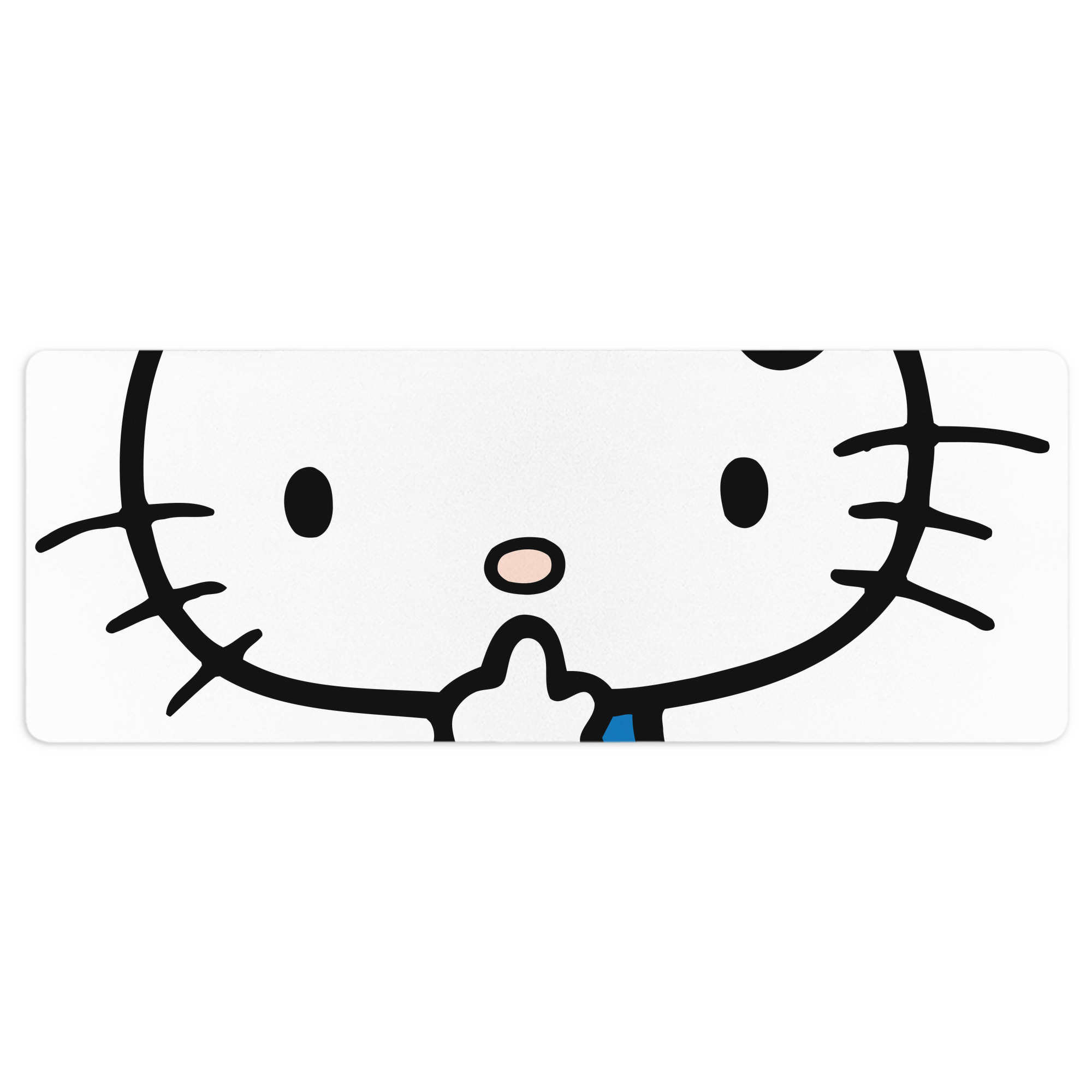 （画像用） Hello Kitty ハローキティ ステッチ加工 大判デスクマット／滑り止めマウスパッド