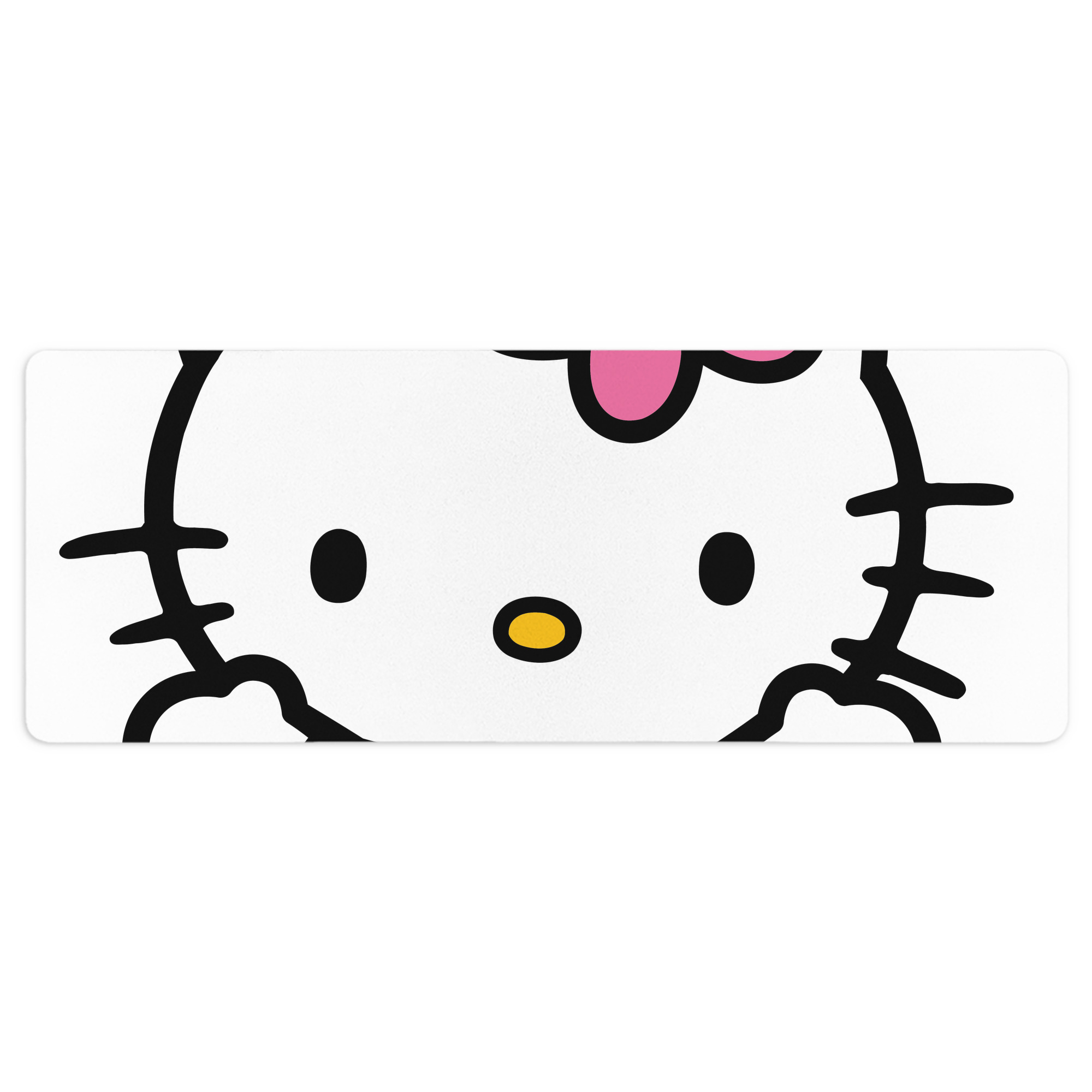 （画像用） Hello Kitty ハローキティ ステッチ加工 大判デスクマット／滑り止めマウスパッド