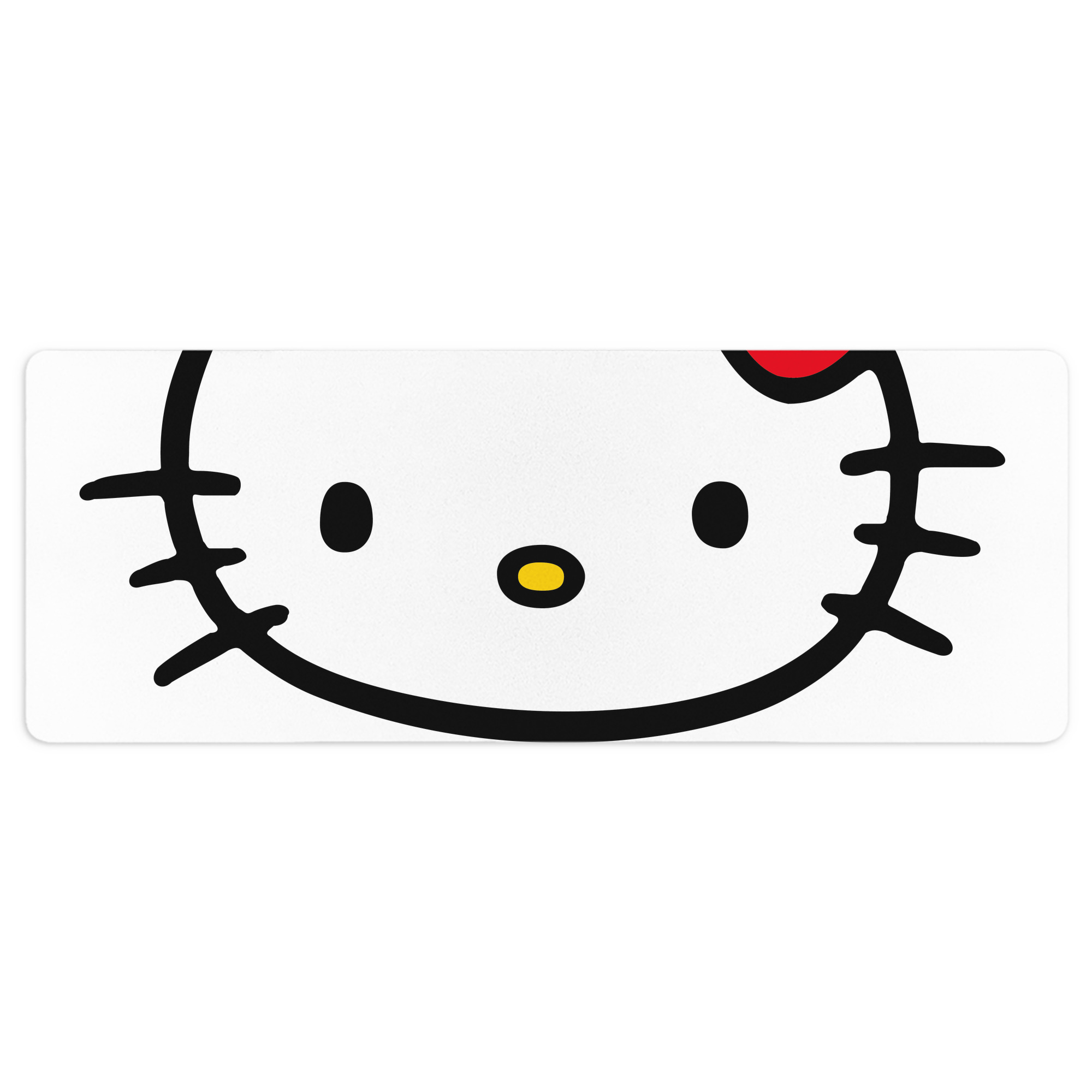 （画像用） Hello Kitty ハローキティ ステッチ加工 大判デスクマット／滑り止めマウスパッド