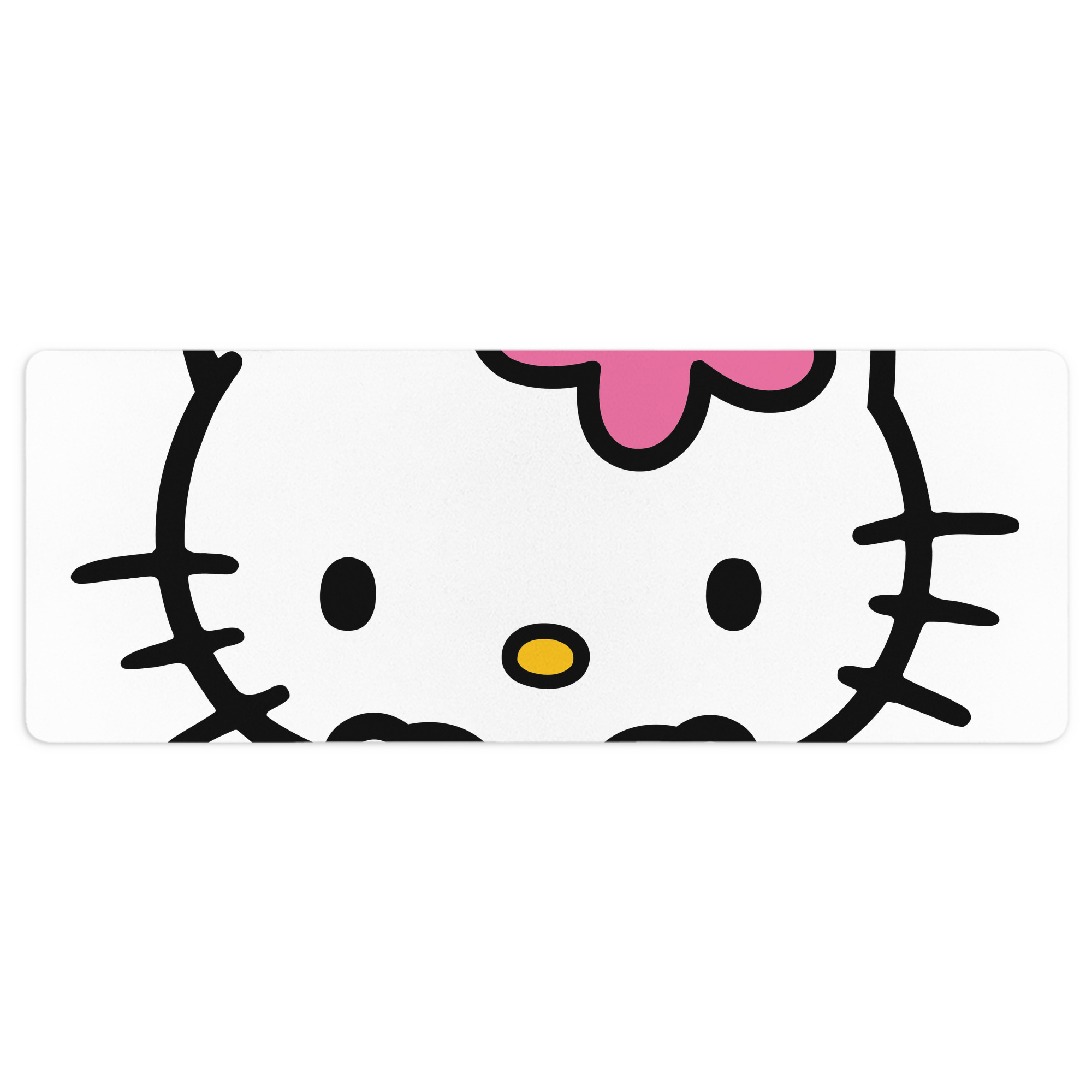 （画像用） Hello Kitty ハローキティ ステッチ加工 大判デスクマット／滑り止めマウスパッド