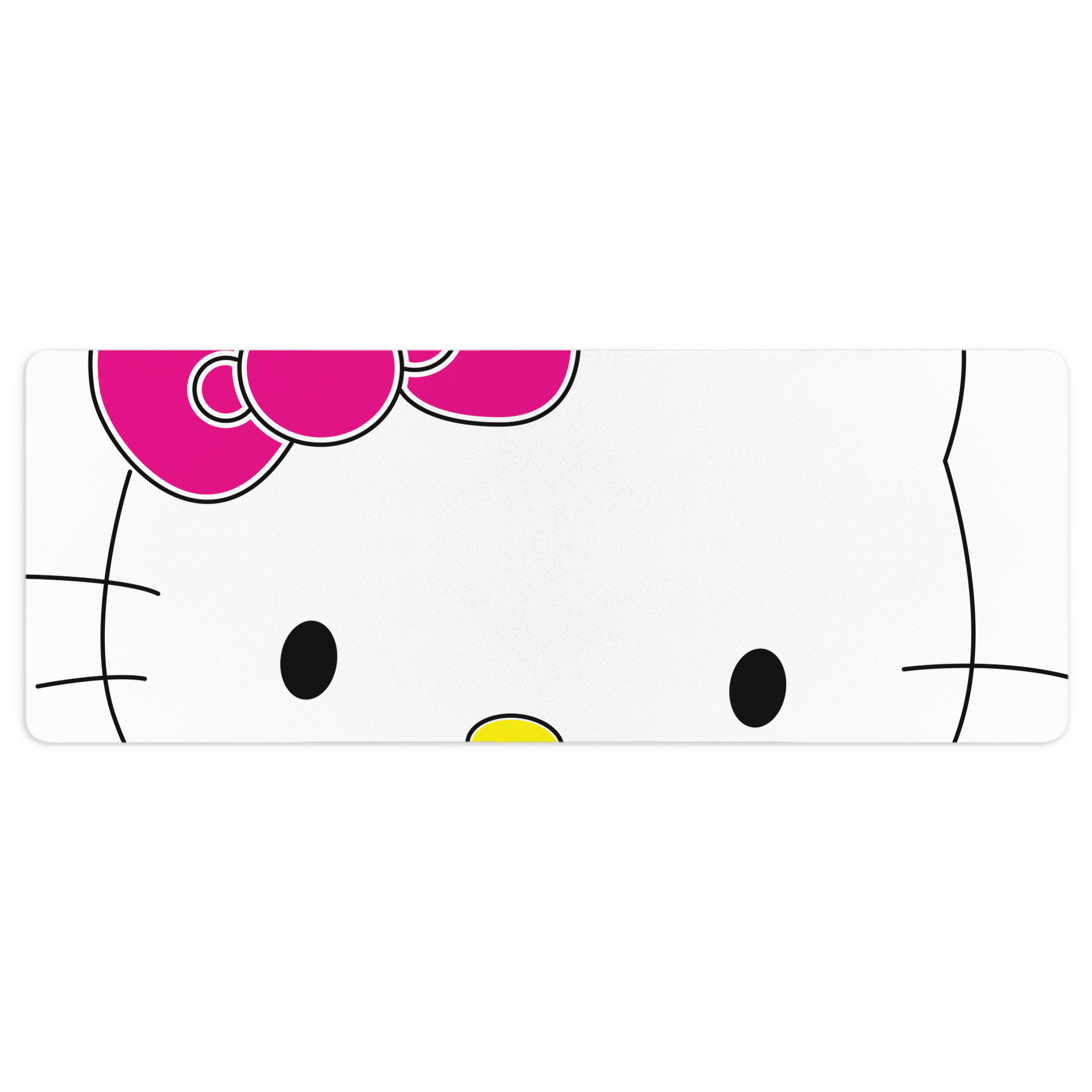 （画像用） Hello Kitty ハローキティ ステッチ加工 大判デスクマット／滑り止めマウスパッド