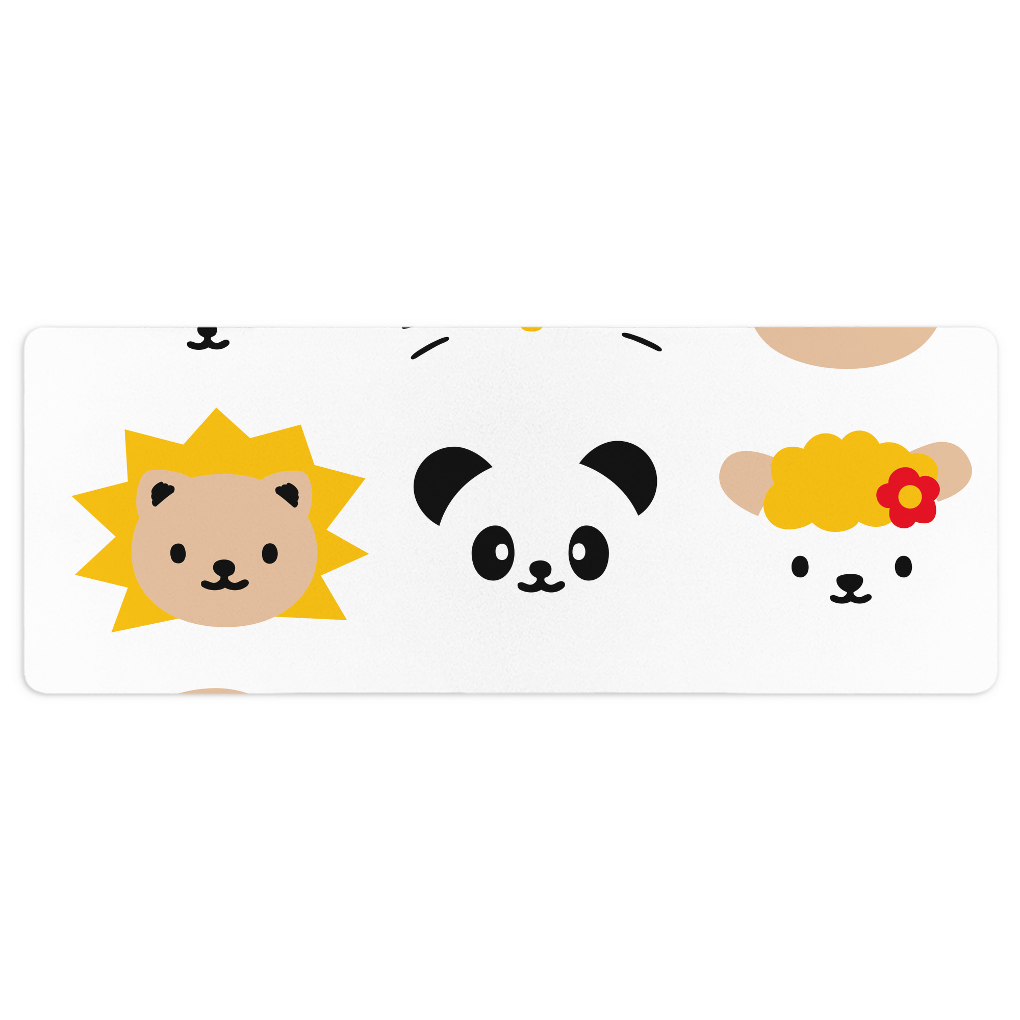（画像用） Hello Kitty ハローキティ ステッチ加工 大判デスクマット／滑り止めマウスパッド