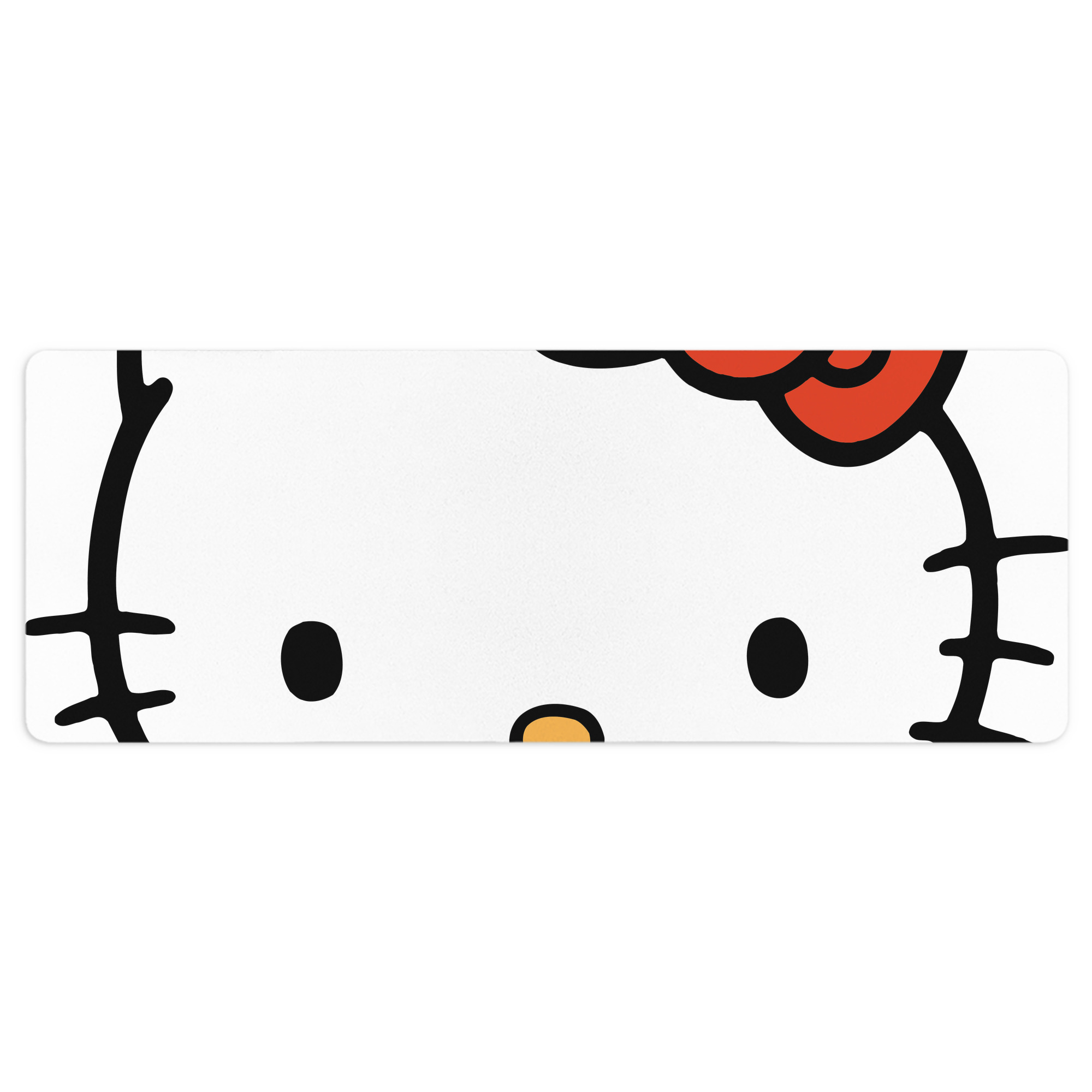 （画像用） Hello Kitty ハローキティ ステッチ加工 大判デスクマット／滑り止めマウスパッド