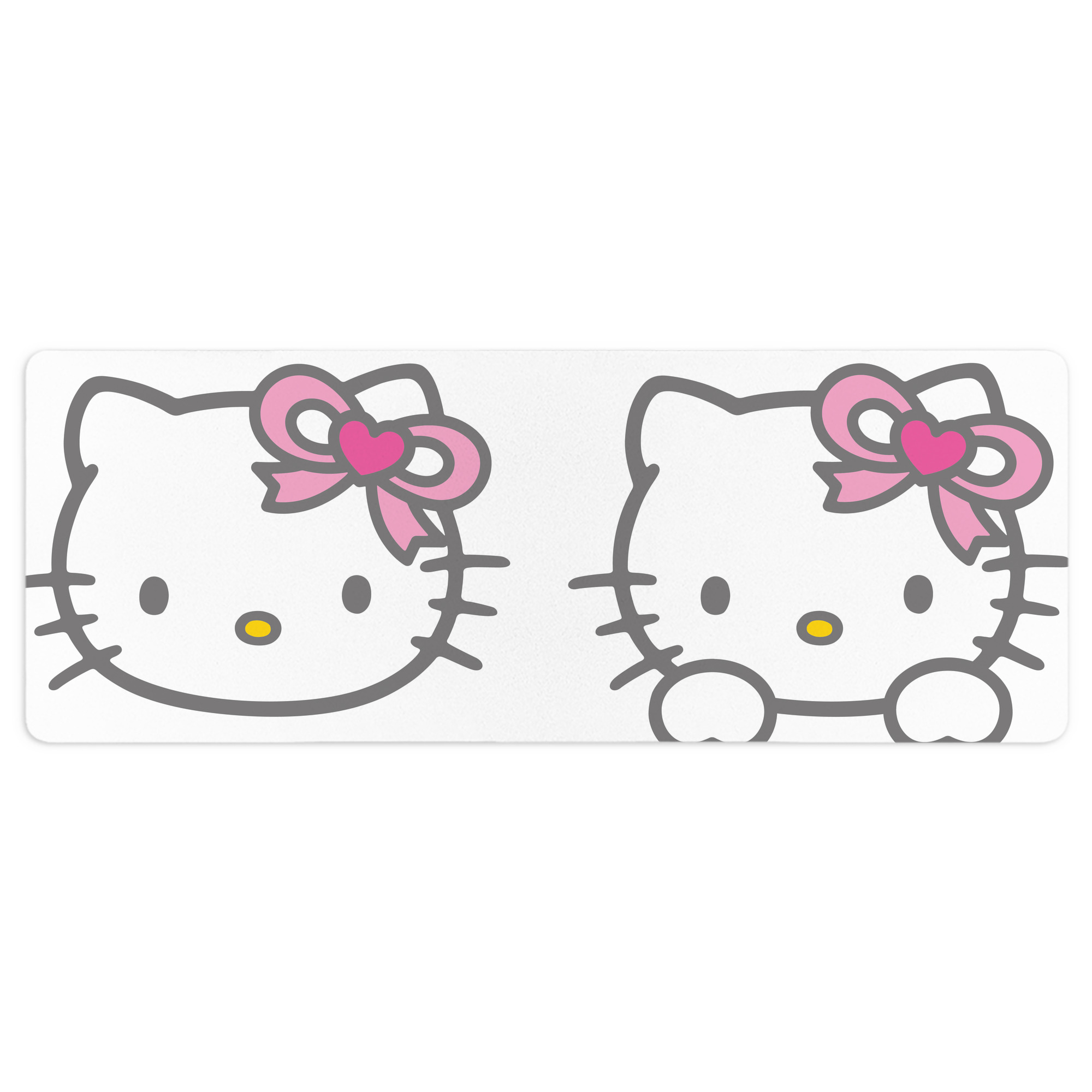 （画像用） Hello Kitty ハローキティ ステッチ加工 大判デスクマット／滑り止めマウスパッド
